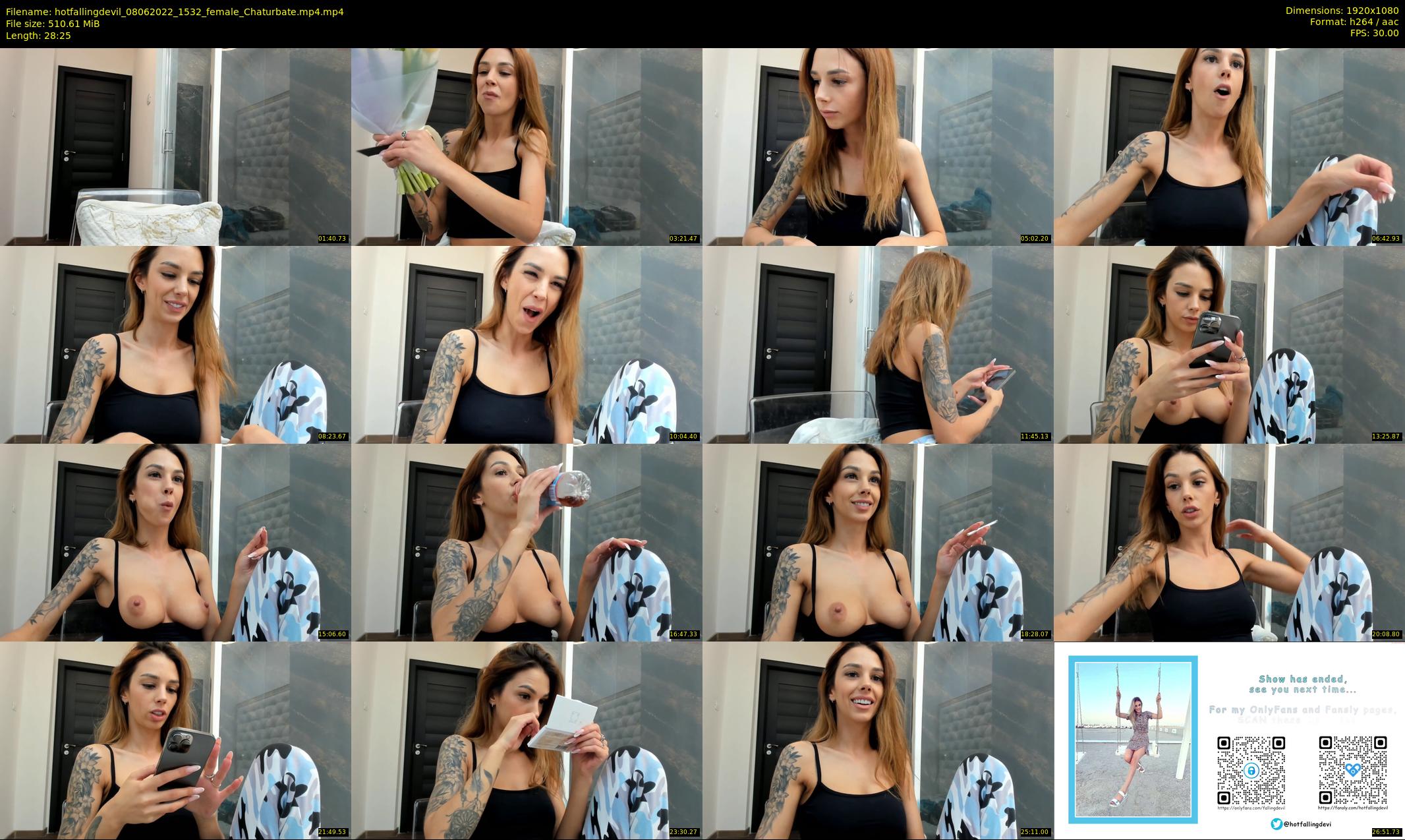 hotfallingdevil — 29 minute Chaturbate female cam show recording, 1080p, Jun 8, 2022
