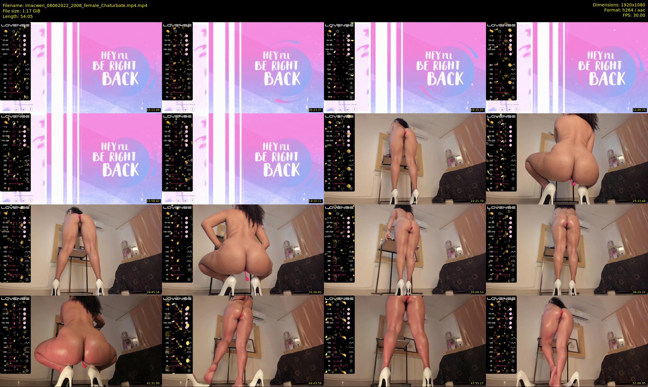 imacwen — 55 minute Chaturbate female cam show recording, 1080p, Jun 8, 2022