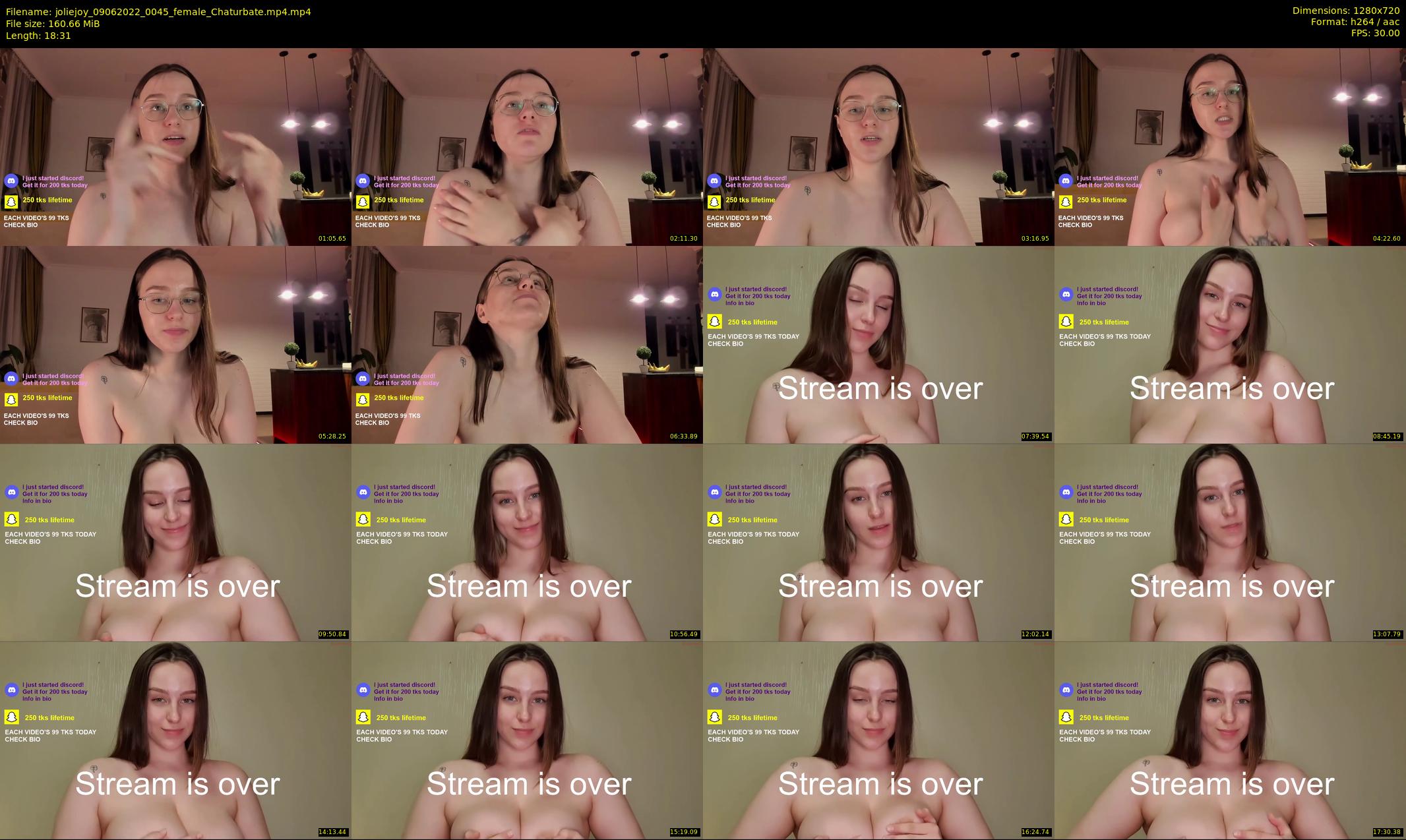 joliejoy — 19 minute Chaturbate female cam show recording, 720p, Jun 9, 2022