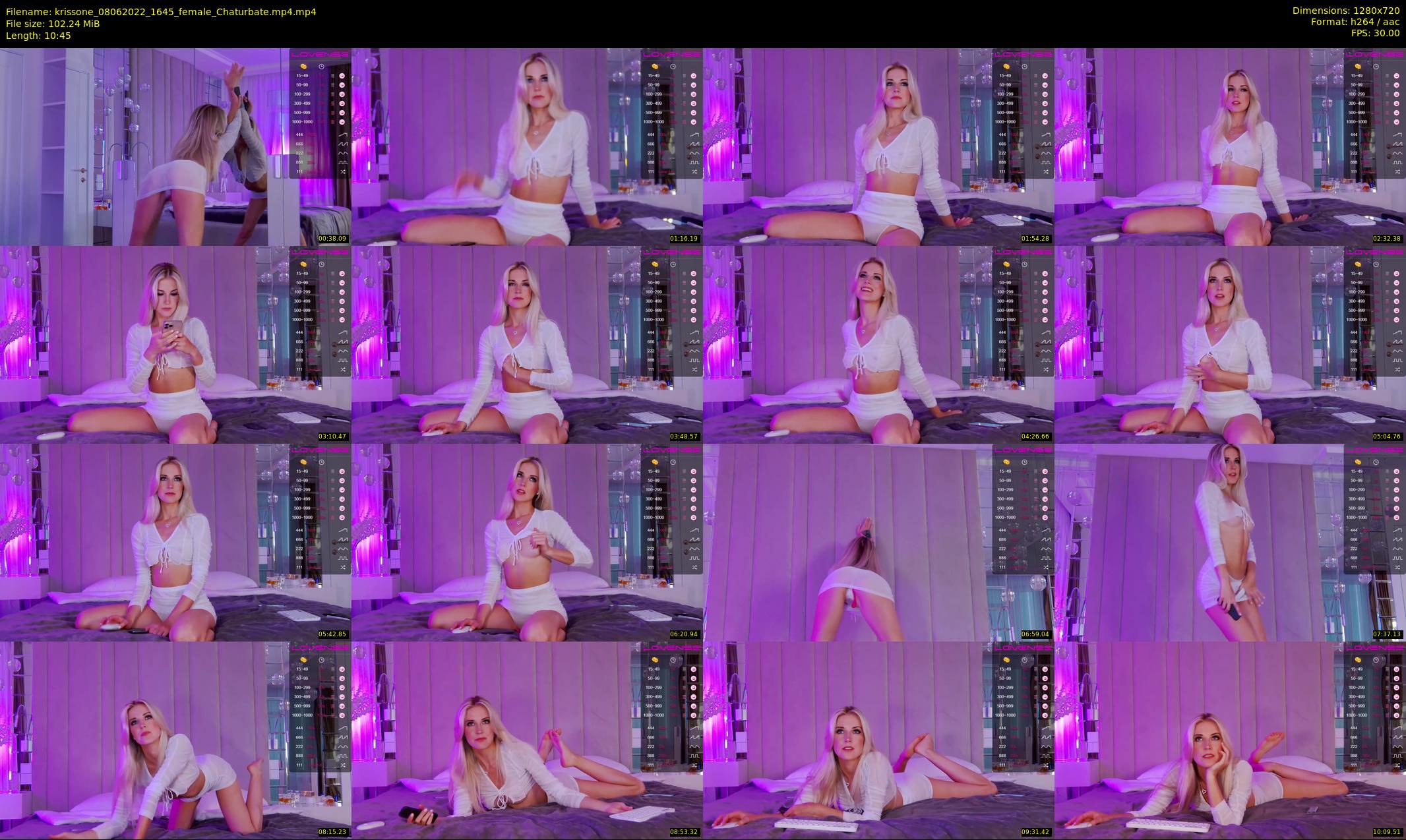 krissone — 11 minute Chaturbate female cam show recording, 720p, Jun 8, 2022