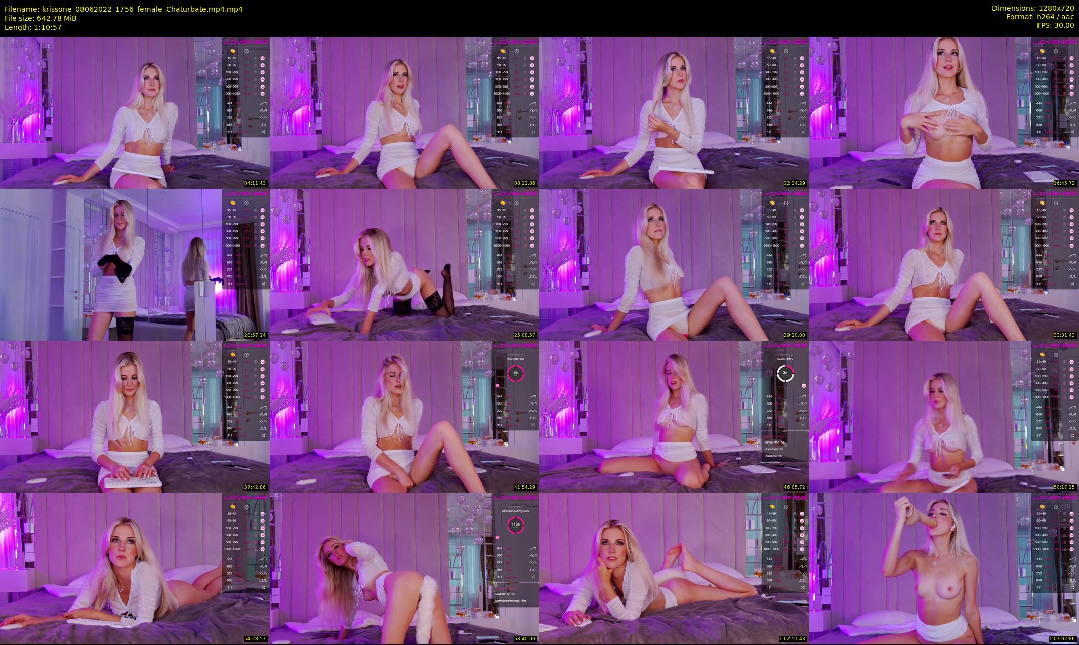 krissone — 71 minute Chaturbate female cam show recording, 720p, Jun 8, 2022