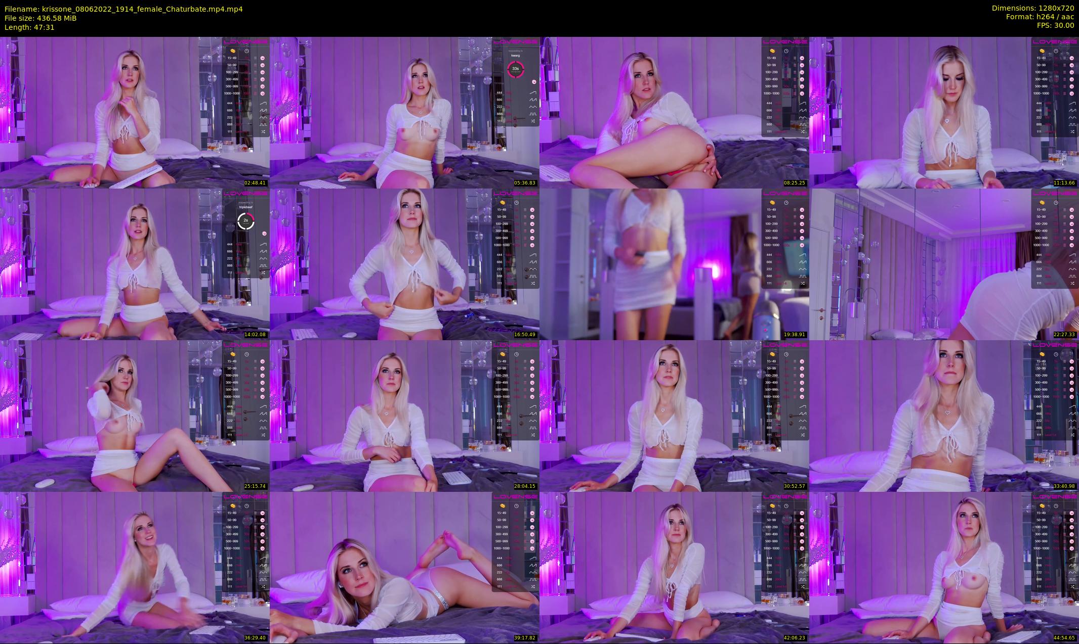 krissone — 48 minute Chaturbate female cam show recording, 720p, Jun 8, 2022