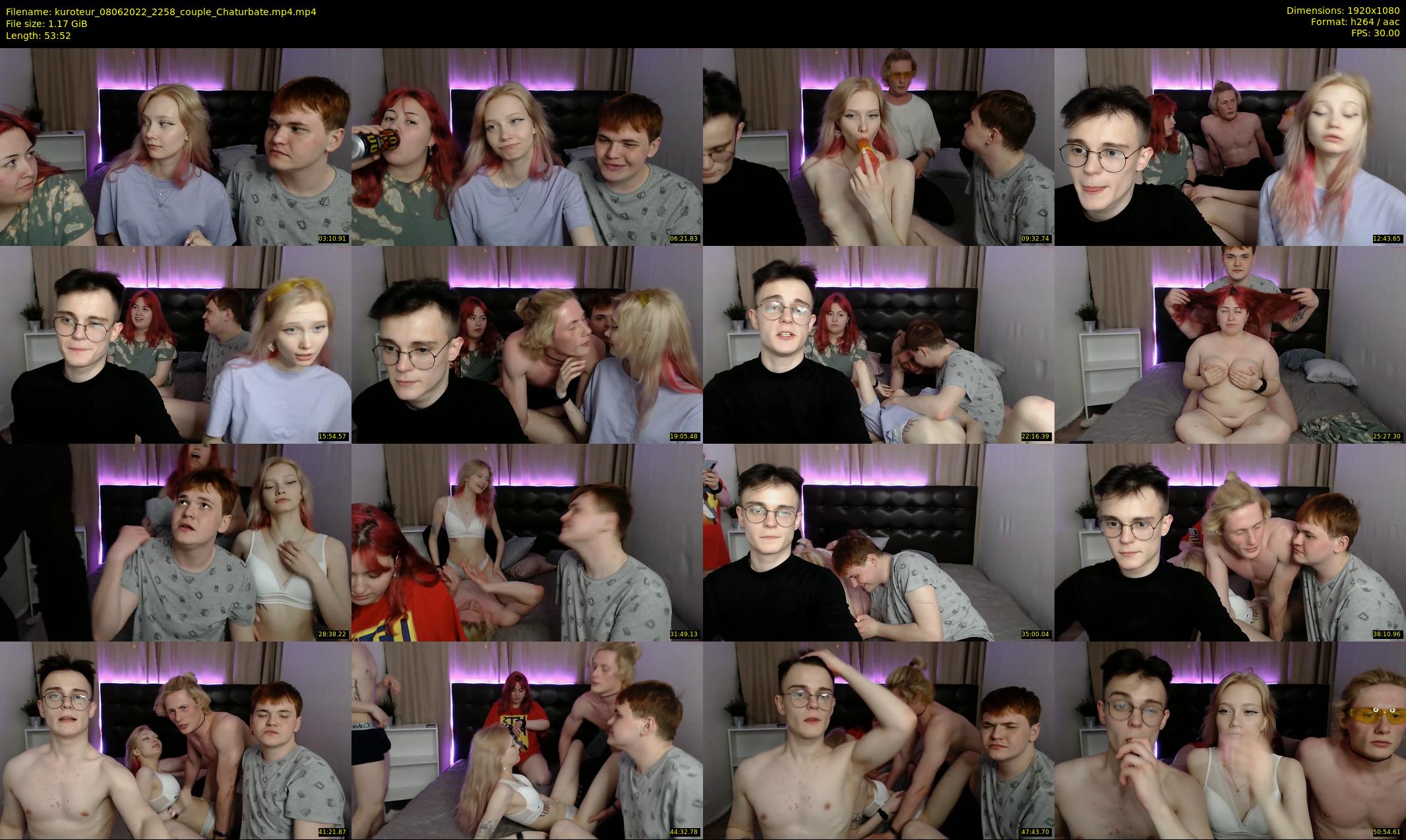 kuroteur — 54 minute Chaturbate couple cam show recording, 1080p, Jun 8, 2022