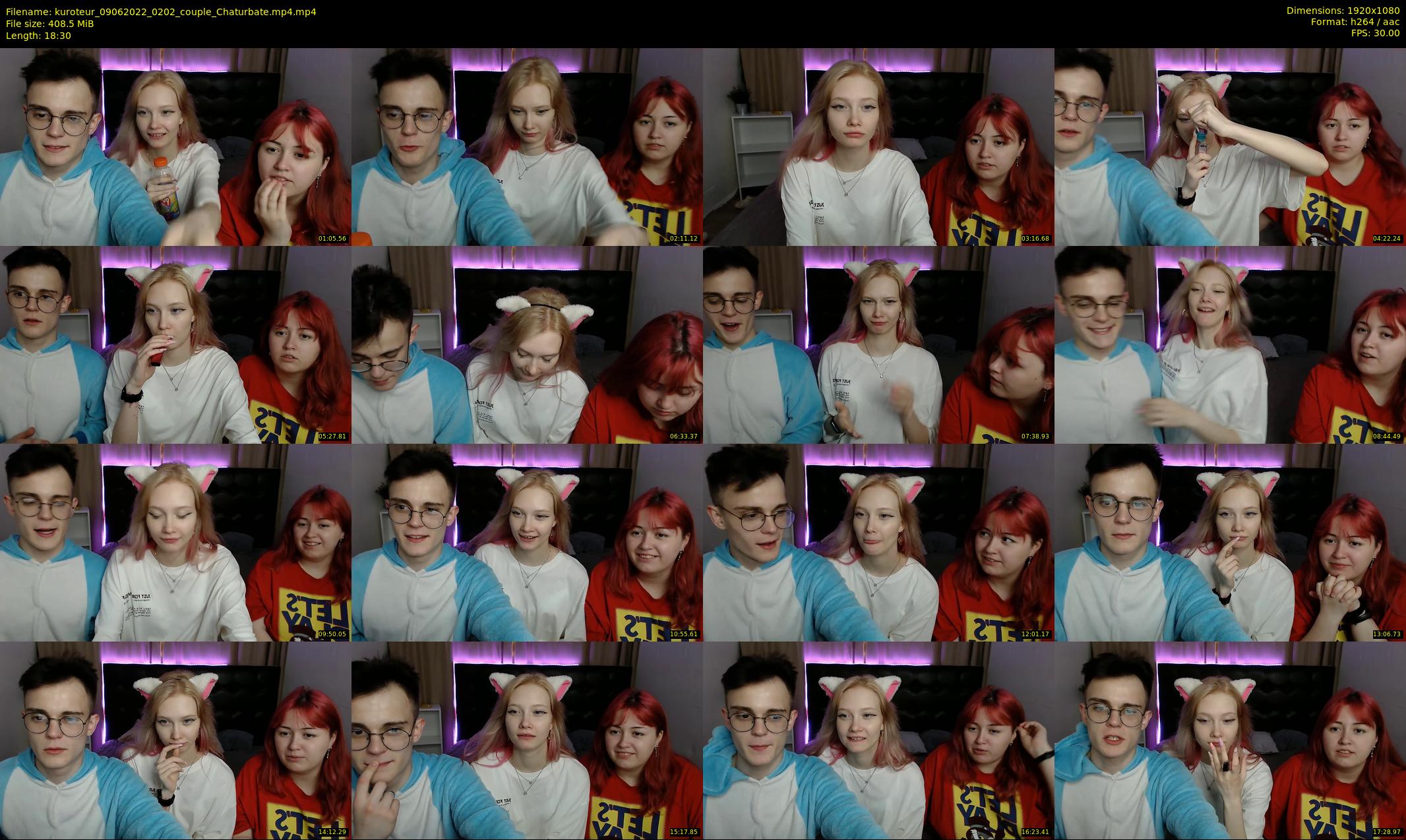 kuroteur — 19 minute Chaturbate couple cam show recording, 1080p, Jun 9, 2022