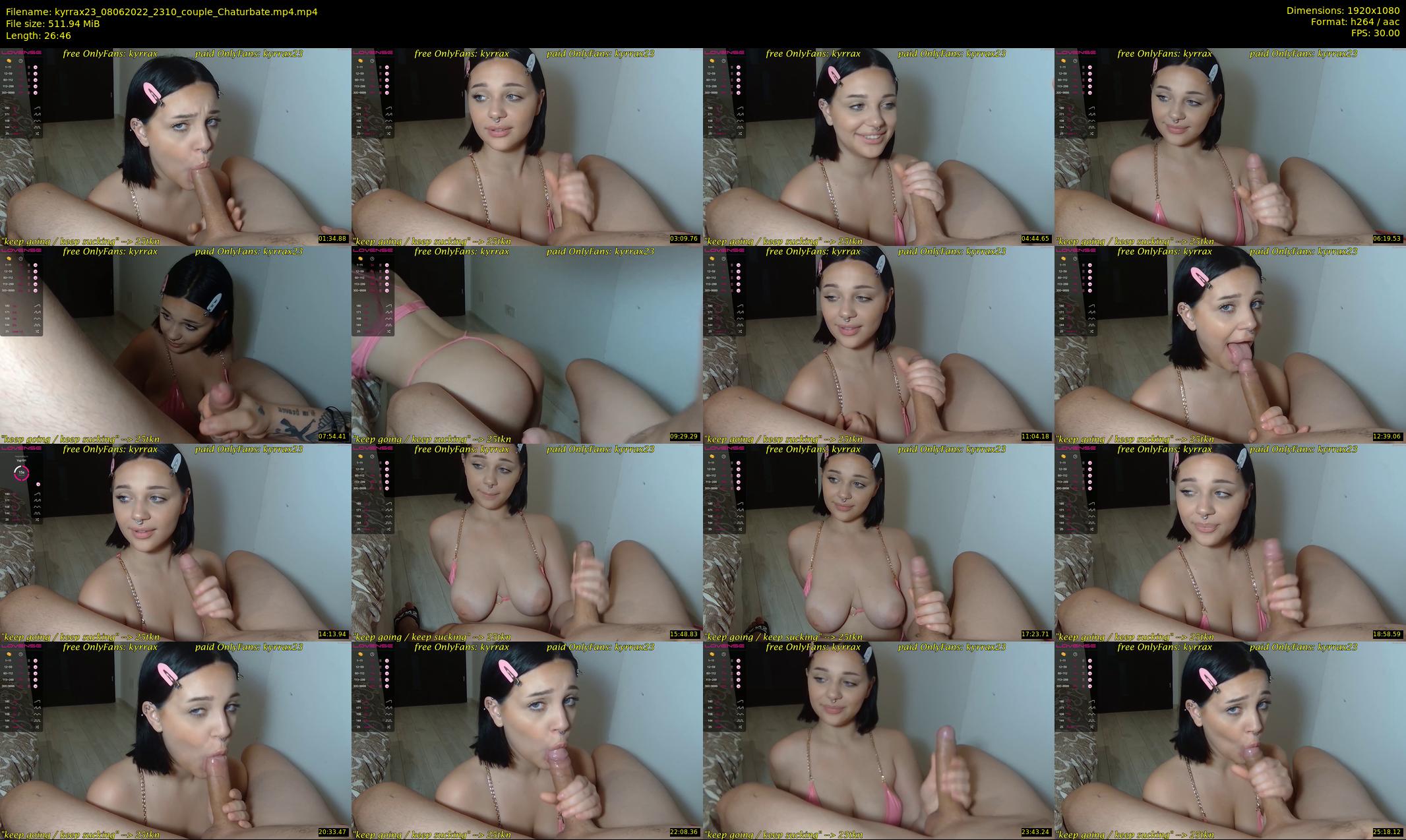 kyrrax23 — 27 minute Chaturbate couple cam show recording, 1080p, Jun 8, 2022