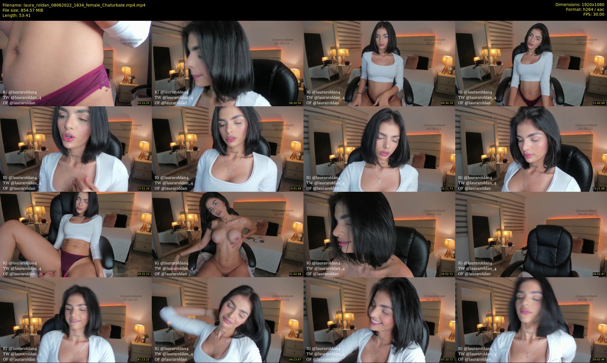 laura_roldan — 54 minute Chaturbate female cam show recording, 1080p, Jun 8, 2022