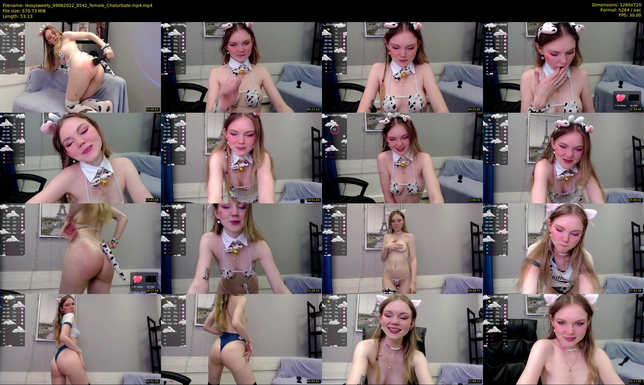 lessysweety — 54 minute Chaturbate female cam show recording, 720p, Jun 9, 2022