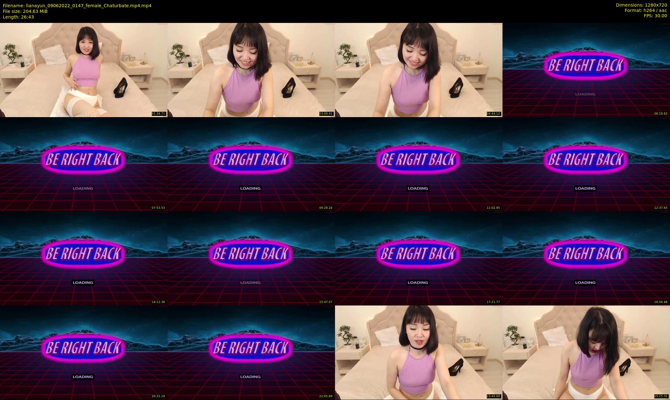 lianayun — 27 minute Chaturbate female cam show recording, 720p, Jun 9, 2022