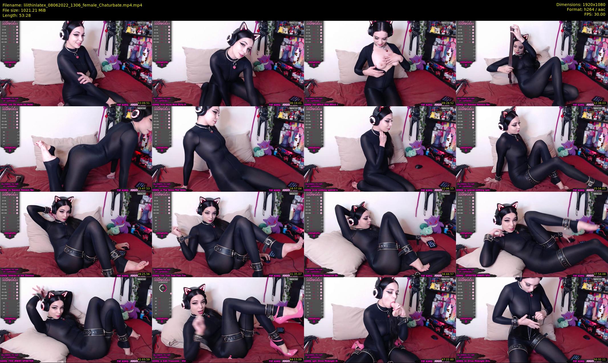 lilithinlatex — 54 minute Chaturbate female cam show recording, 1080p, Jun 8, 2022