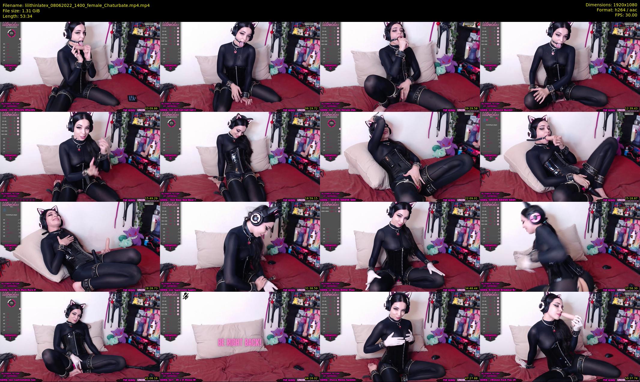lilithinlatex — 54 minute Chaturbate female cam show recording, 1080p, Jun 8, 2022