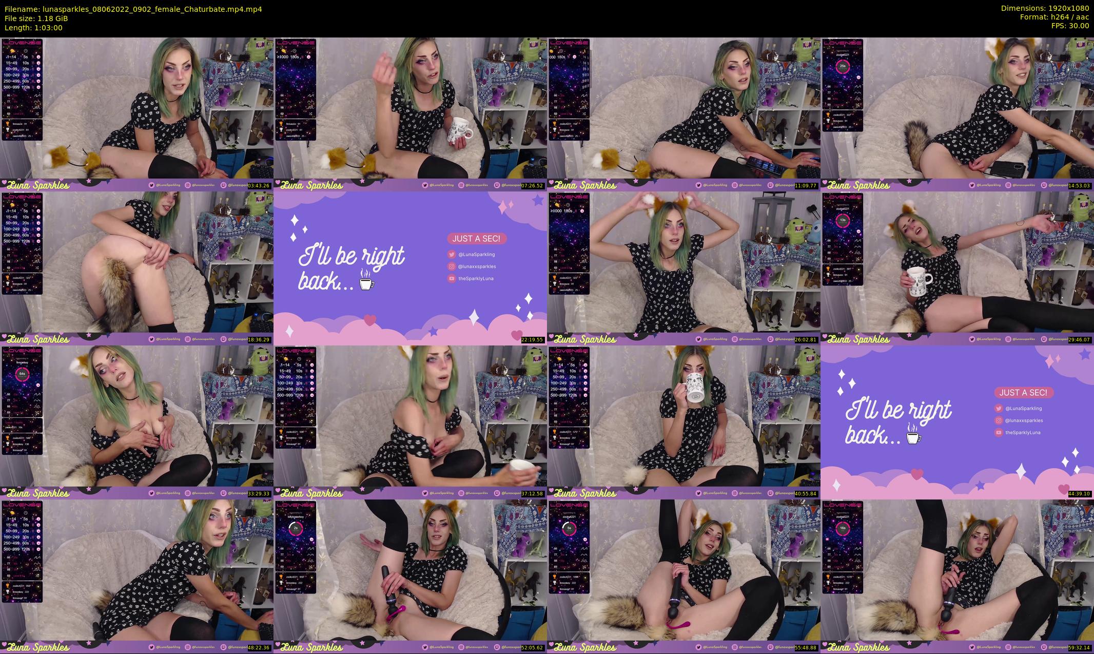lunasparkles — 63 minute Chaturbate female cam show recording, 1080p, Jun 8, 2022