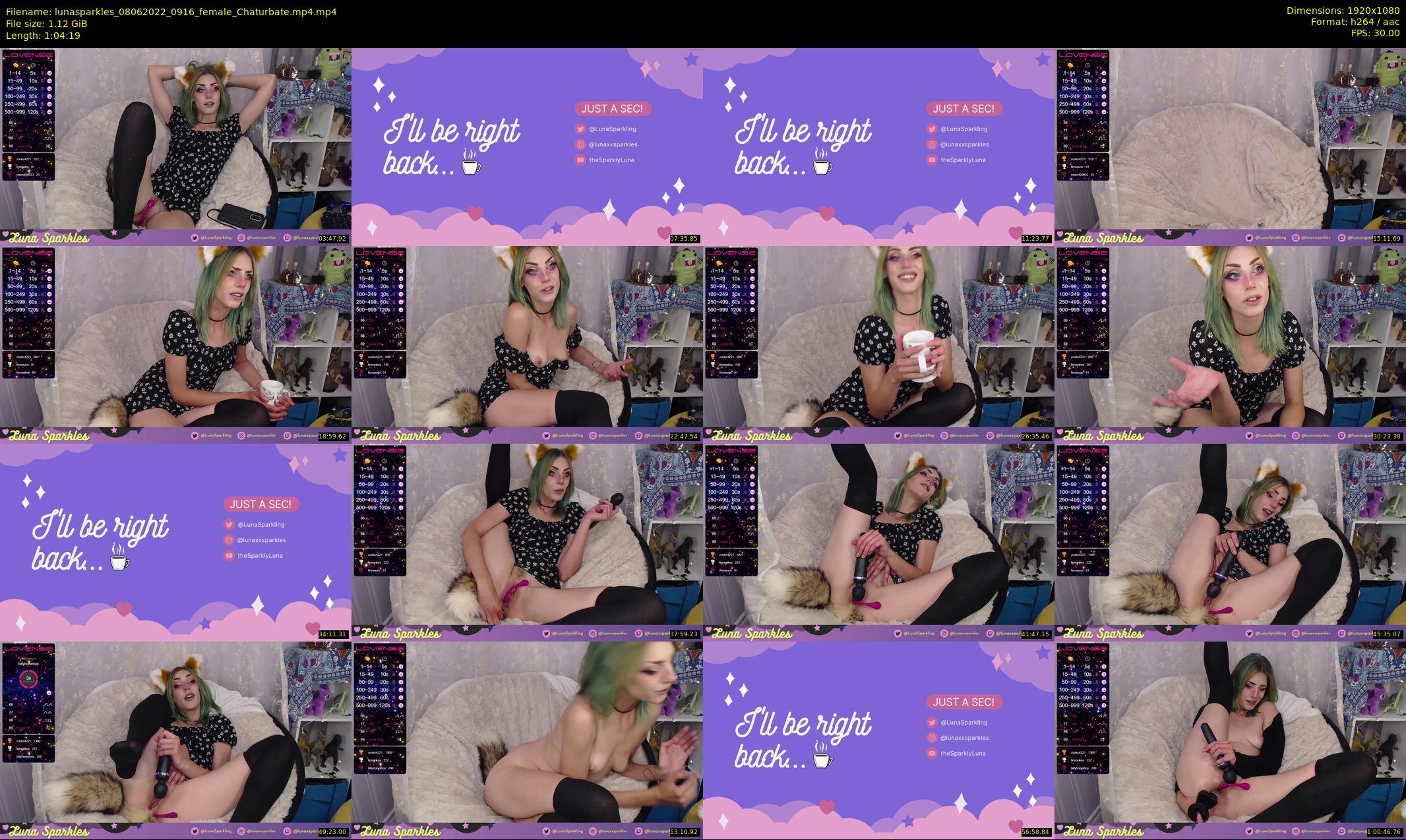 lunasparkles — 65 minute Chaturbate female cam show recording, 1080p, Jun 8, 2022