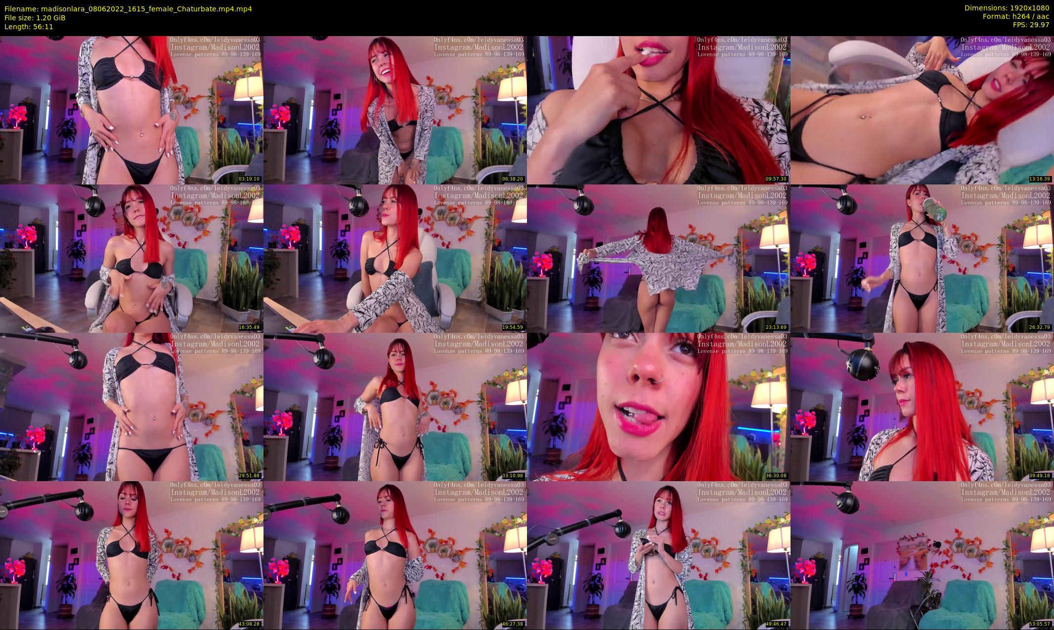madisonlara — 57 minute Chaturbate female cam show recording, 1080p, Jun 8, 2022