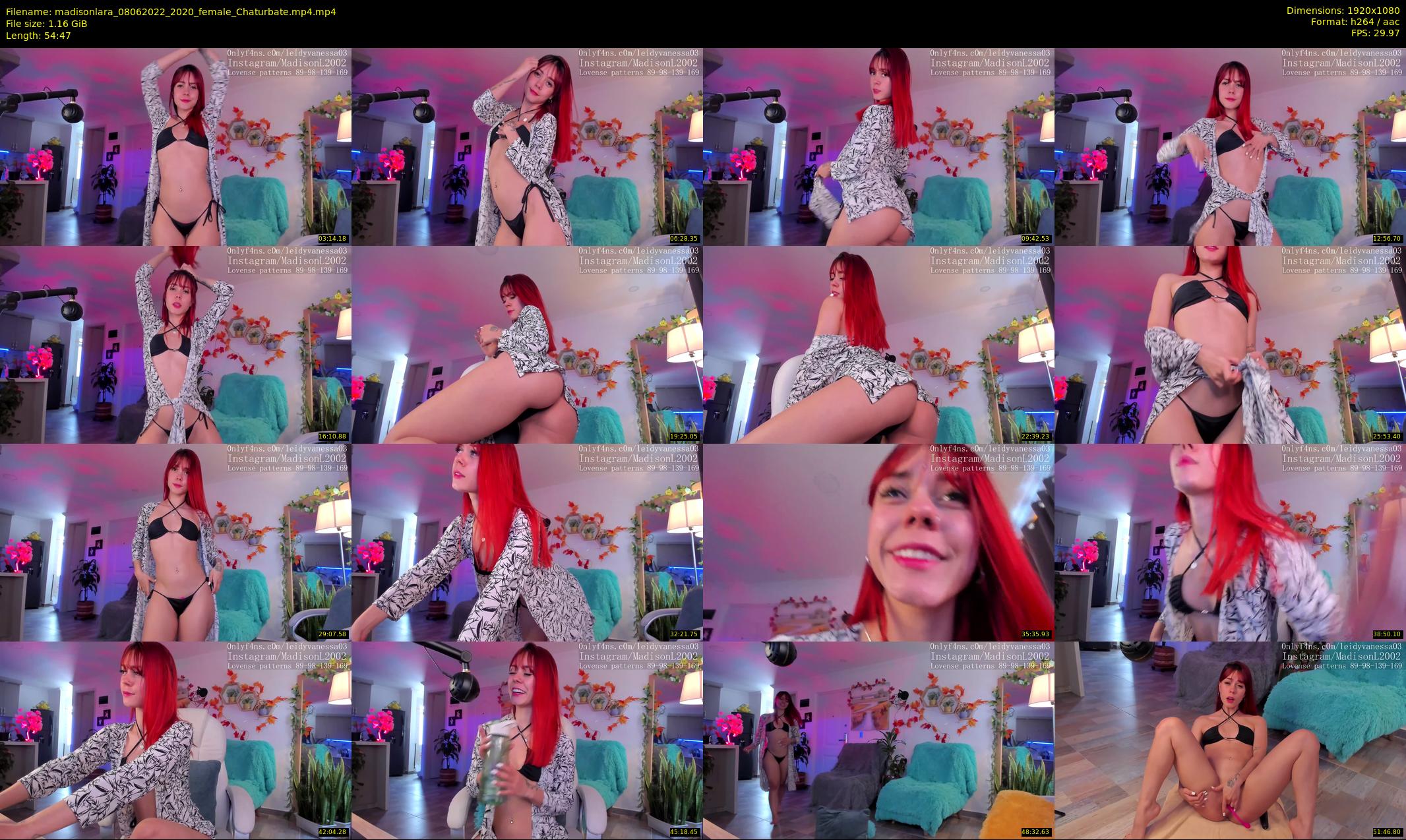 madisonlara — 55 minute Chaturbate female cam show recording, 1080p, Jun 8, 2022