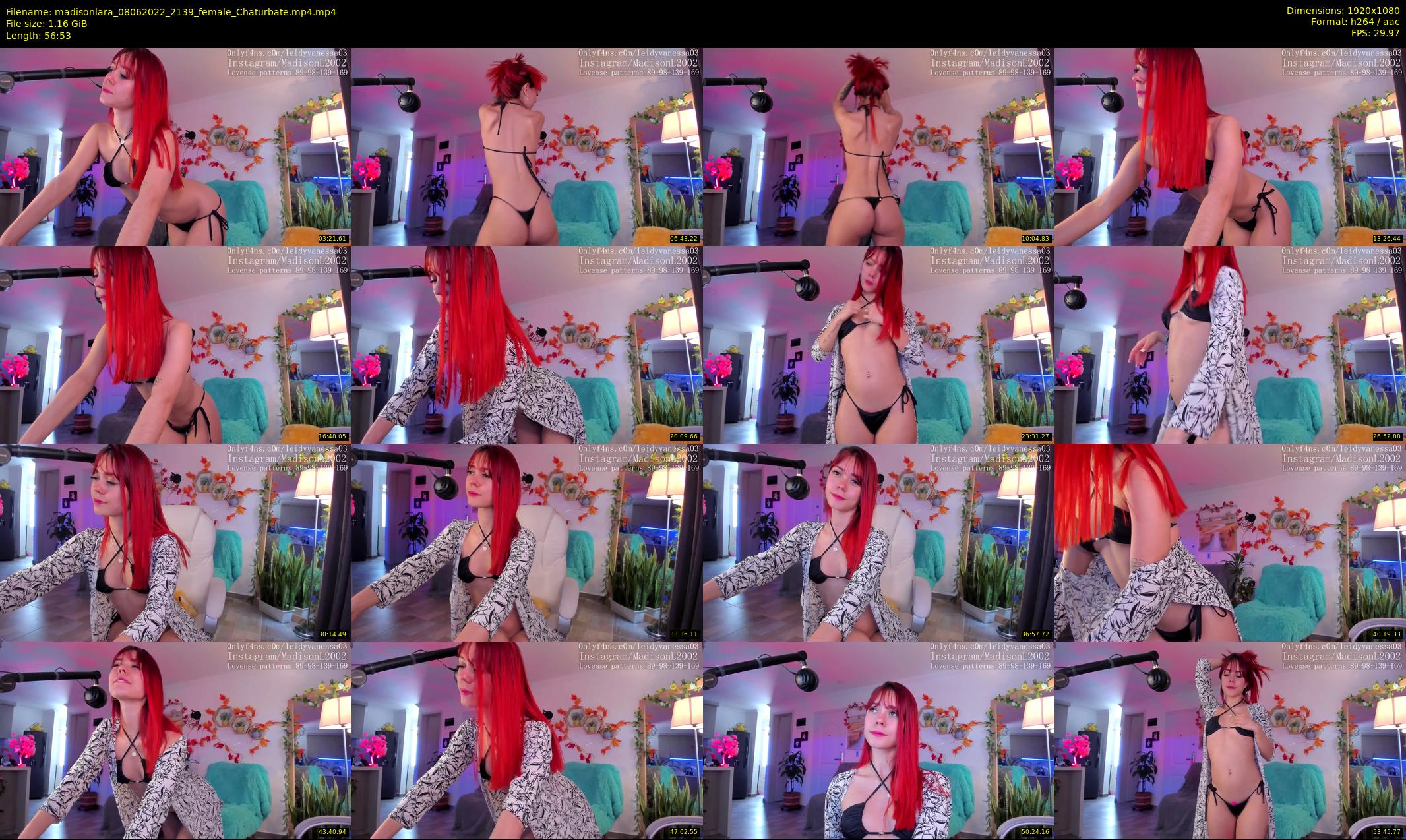 madisonlara — 57 minute Chaturbate female cam show recording, 1080p, Jun 8, 2022