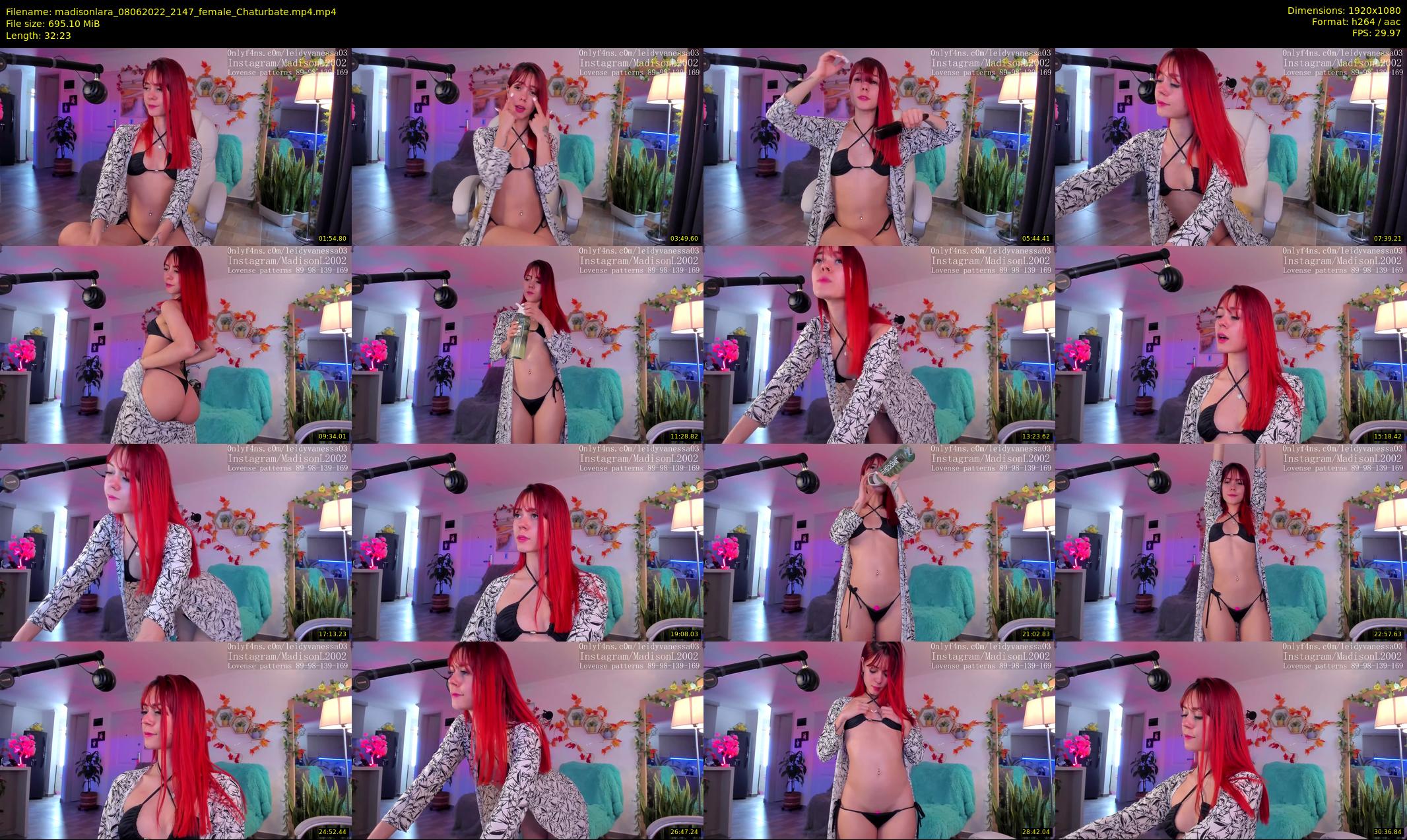 madisonlara — 33 minute Chaturbate female cam show recording, 1080p, Jun 8, 2022
