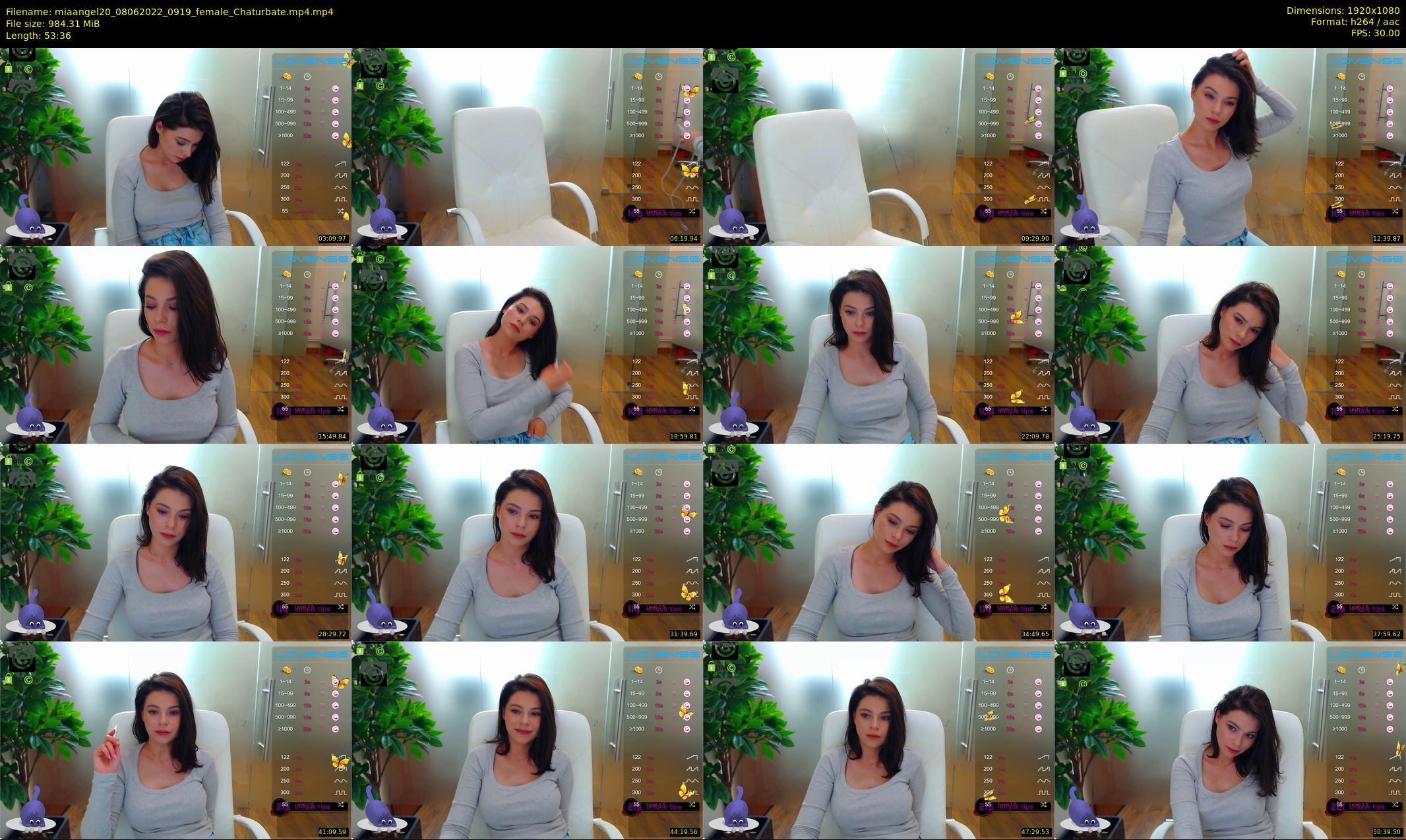 miaangel20 — 54 minute Chaturbate female cam show recording, 1080p, Jun 8, 2022