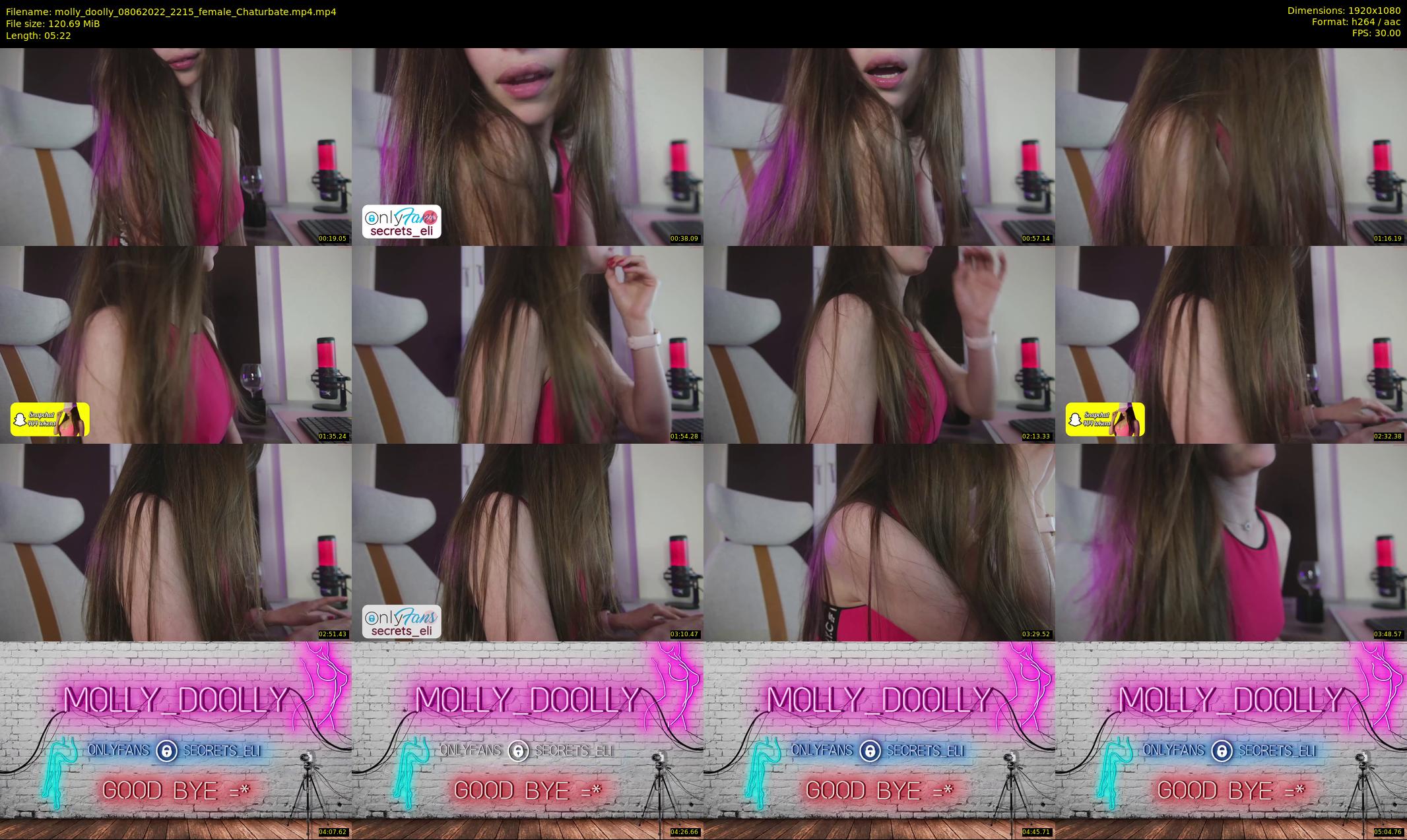 molly_doolly — 6 minute Chaturbate female cam show recording, 1080p, Jun 8, 2022