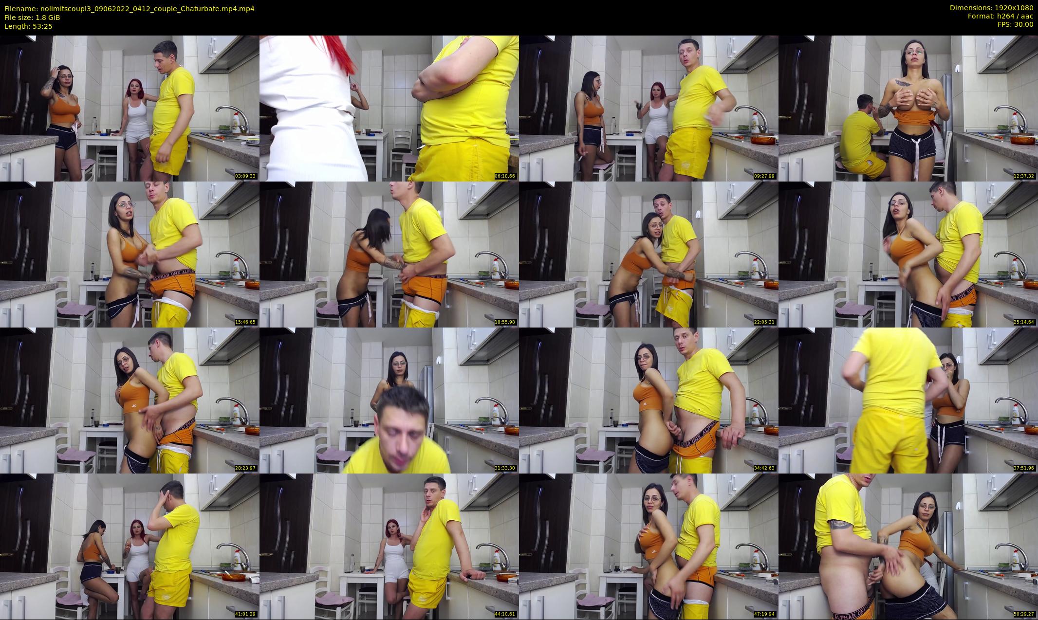 nolimitscoupl3 — 54 minute Chaturbate couple cam show recording, 1080p, Jun 9, 2022