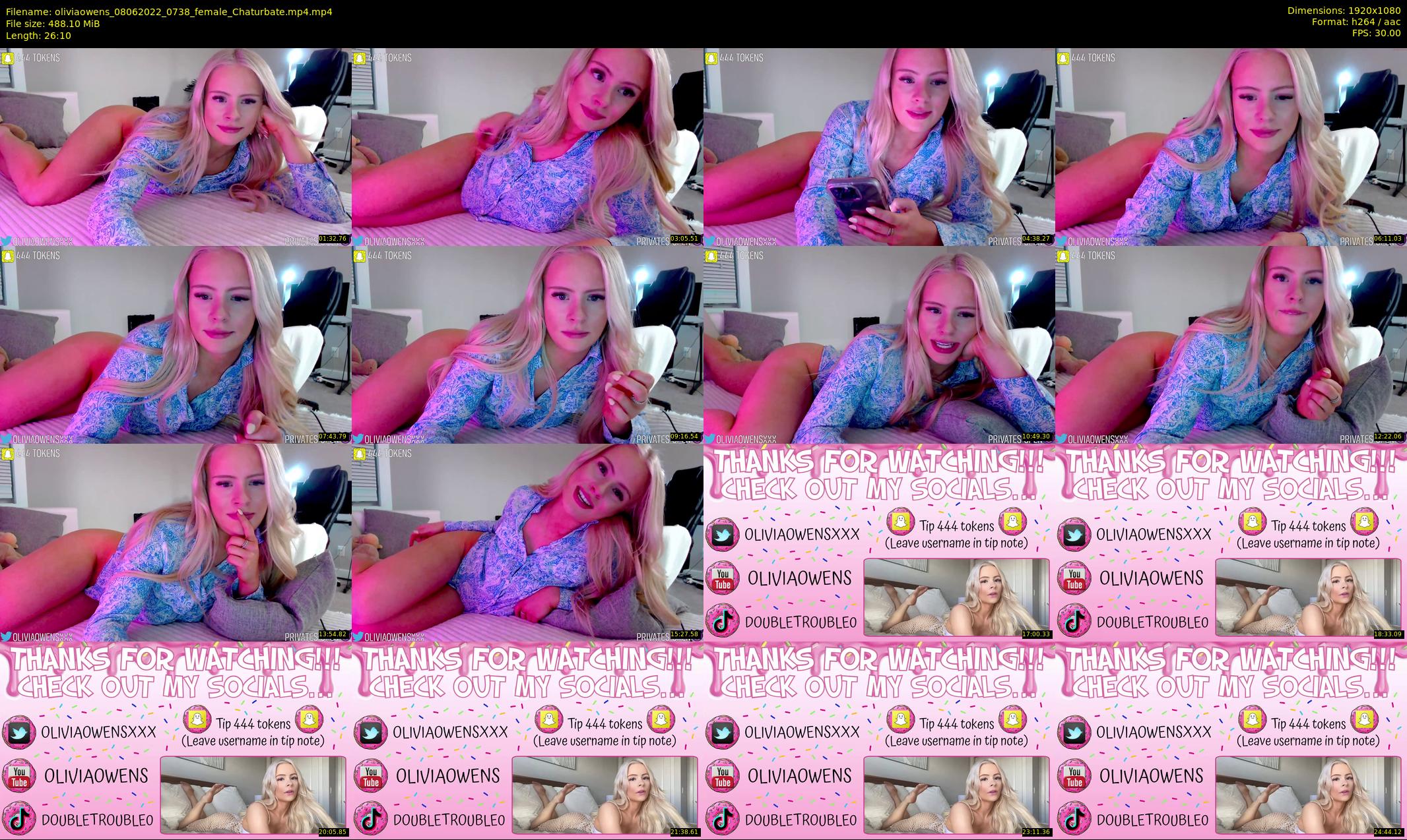 oliviaowens — 27 minute Chaturbate female cam show recording, 1080p, Jun 8, 2022