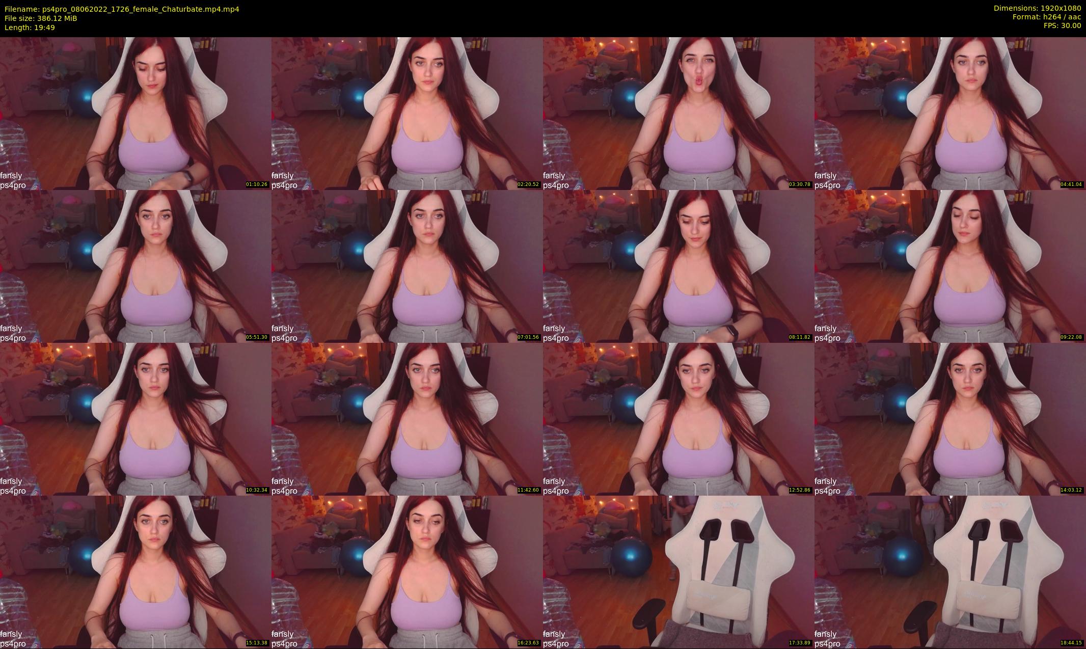 ps4pro — 20 minute Chaturbate female cam show recording, 1080p, Jun 8, 2022