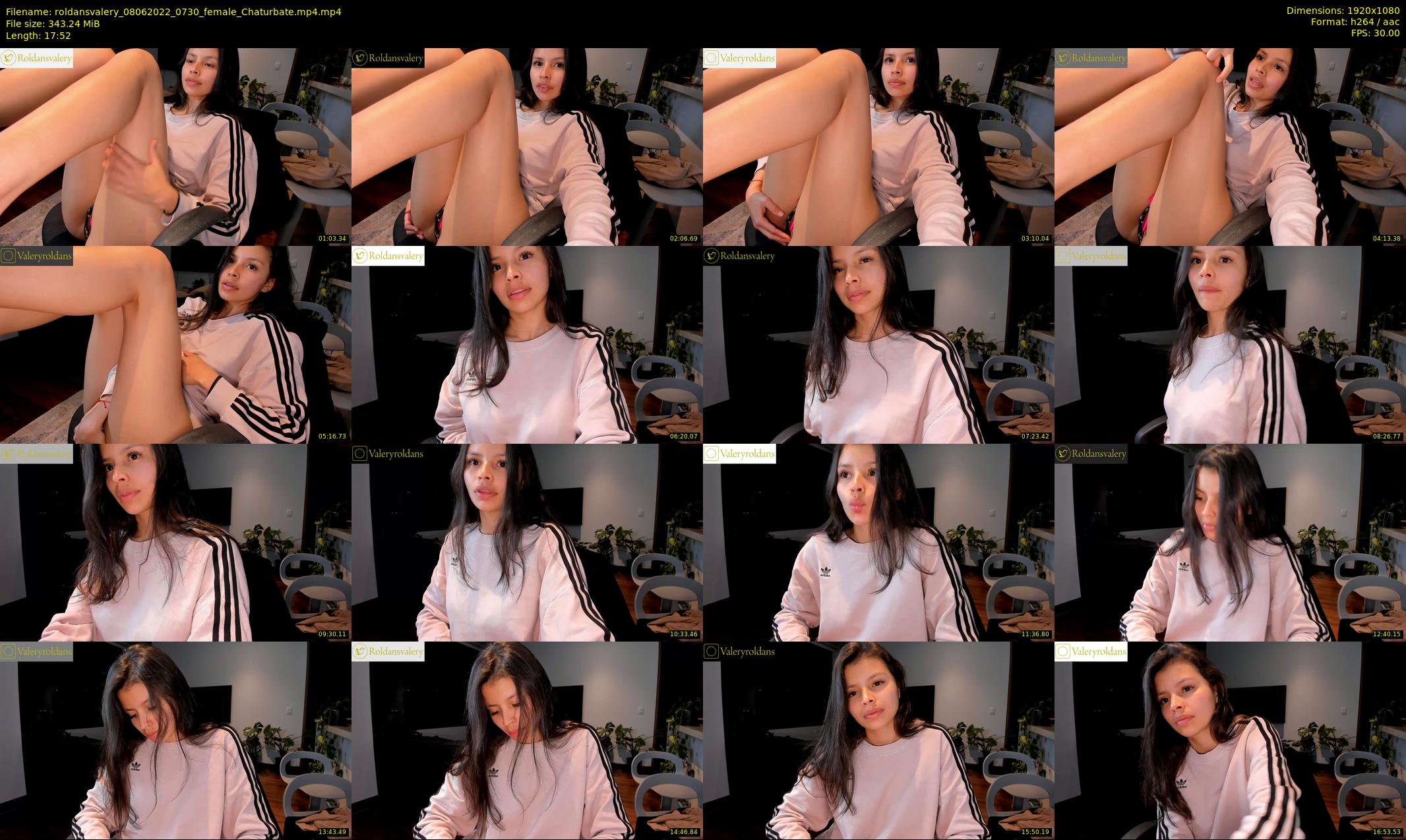 roldansvalery — 18 minute Chaturbate female cam show recording, 1080p, Jun 8, 2022