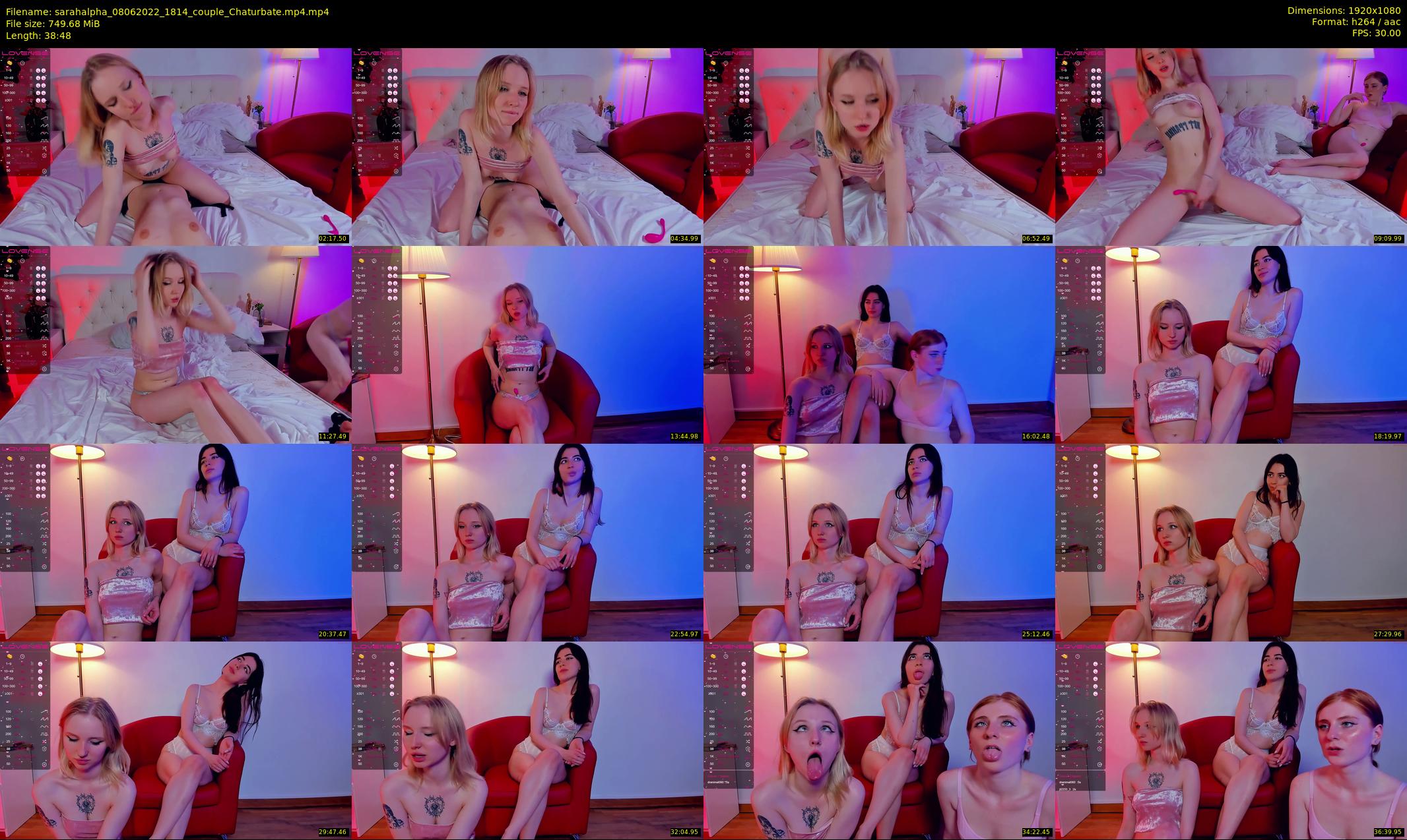 sarahalpha — 39 minute Chaturbate couple cam show recording, 1080p, Jun 8, 2022