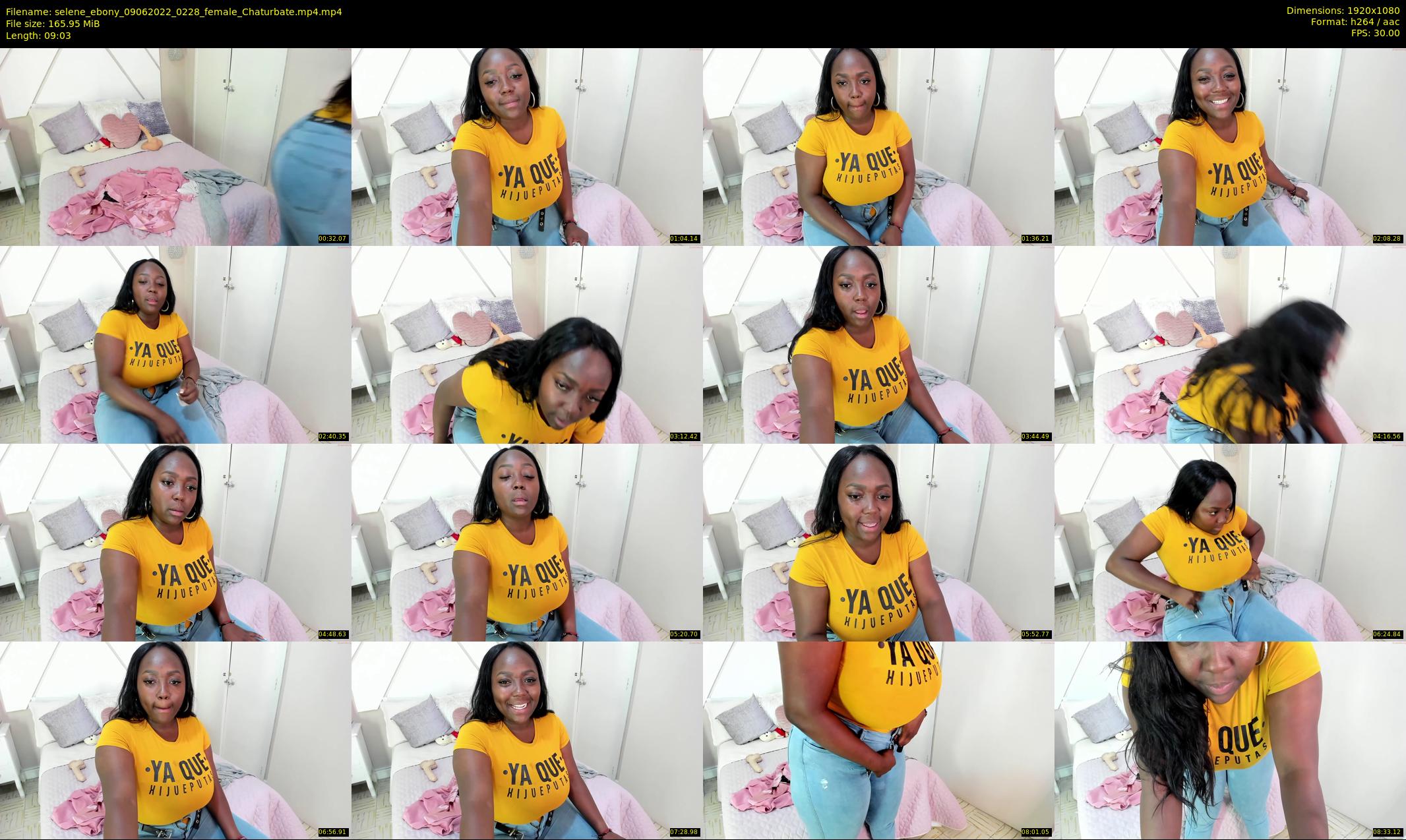 selene_ebony — 10 minute Chaturbate female cam show recording, 1080p, Jun 9, 2022