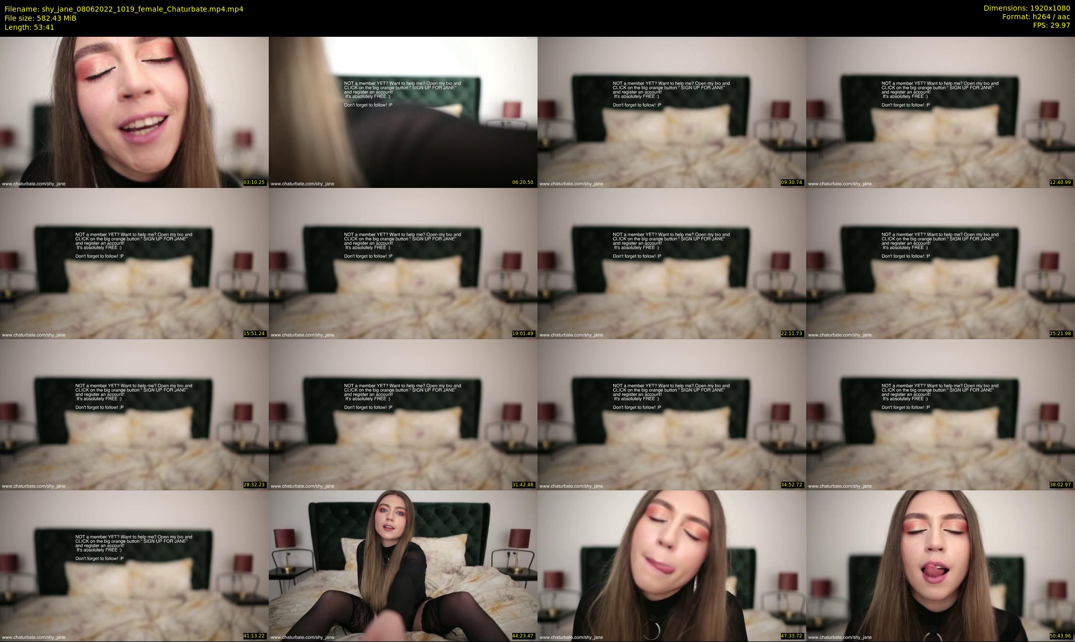 shy_jane — 54 minute Chaturbate female cam show recording, 1080p, Jun 8, 2022