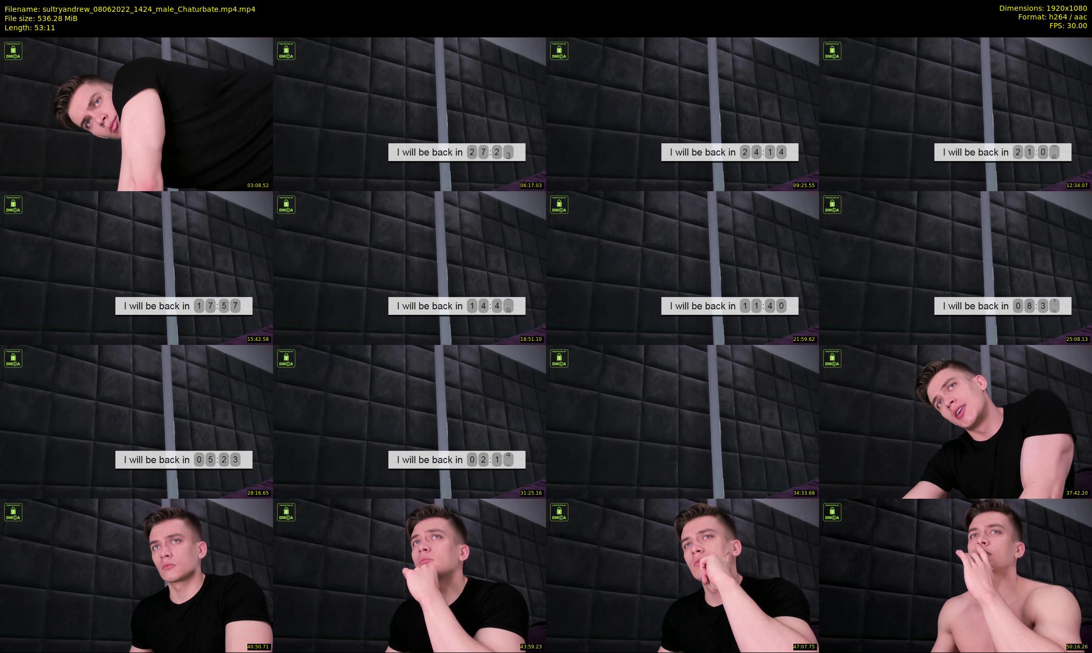 sultryandrew — 54 minute Chaturbate male cam show recording, 1080p, Jun 8, 2022
