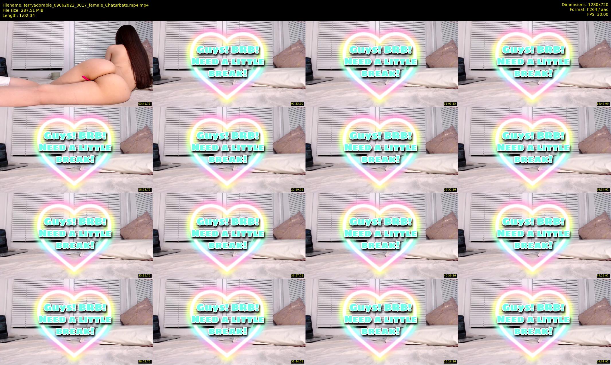 terryadorable — 63 minute Chaturbate female cam show recording, 720p, Jun 9, 2022