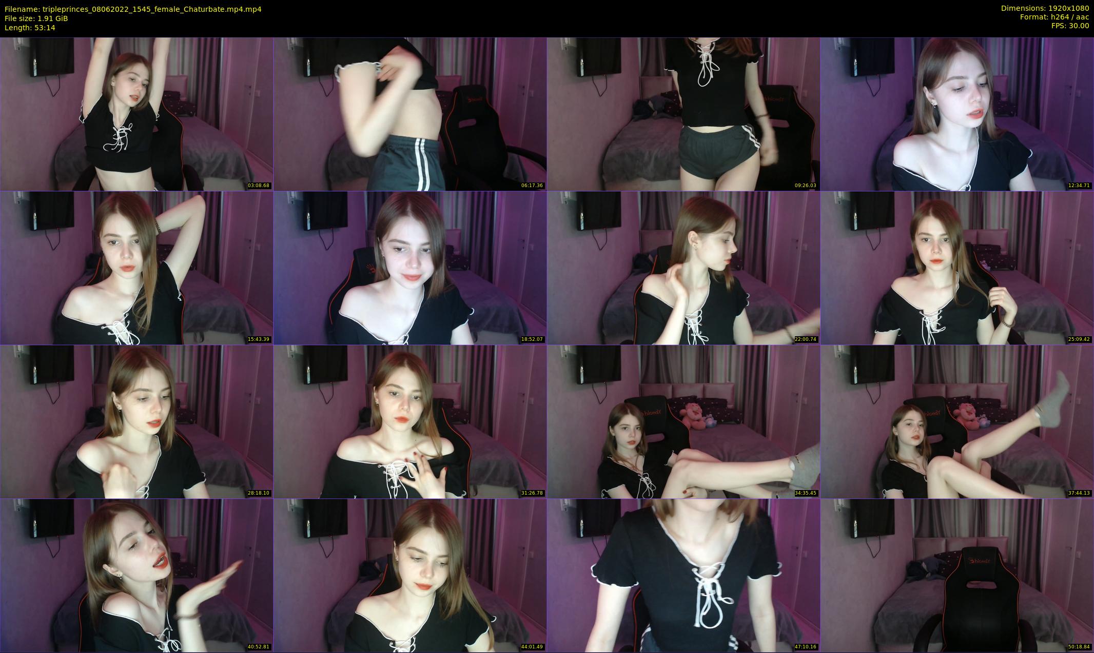 tripleprinces — 54 minute Chaturbate female cam show recording, 1080p, Jun 8, 2022