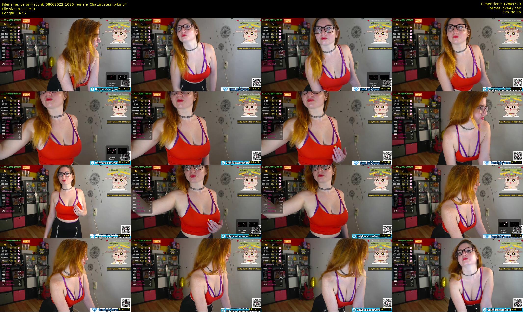 veronikavonk — 5 minute Chaturbate female cam show recording, 720p, Jun 8, 2022