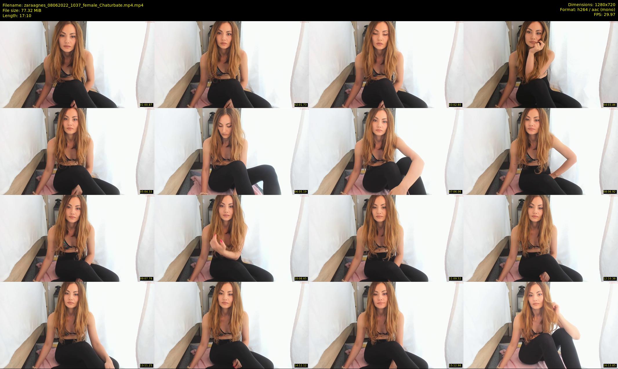 zaraagnes — 18 minute Chaturbate female cam show recording, 720p, Jun 8, 2022