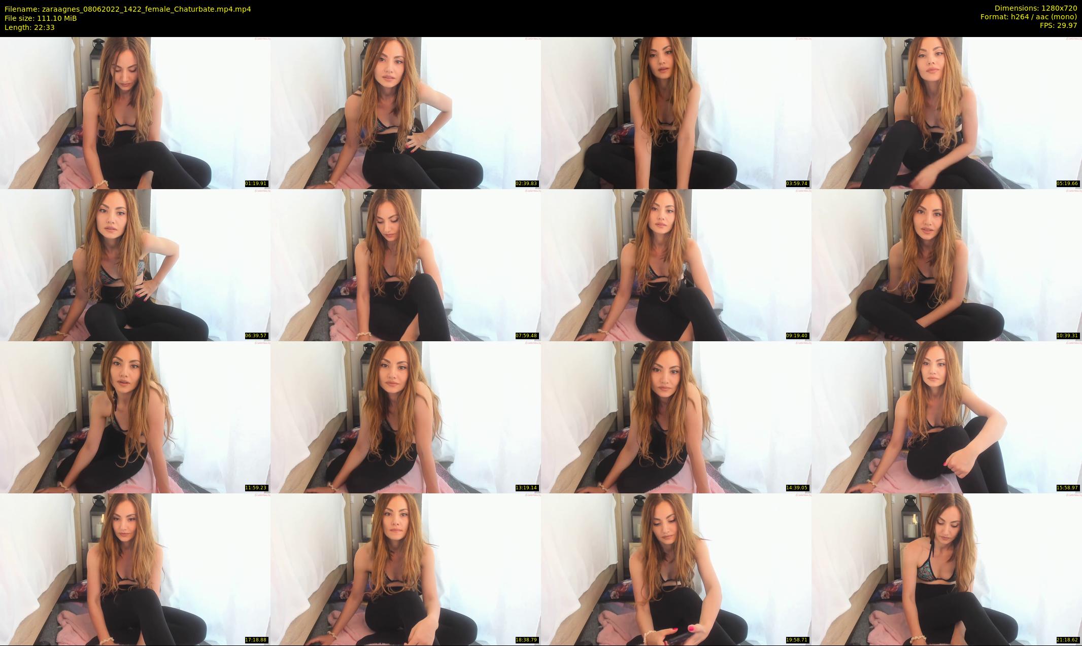 zaraagnes — 23 minute Chaturbate female cam show recording, 720p, Jun 8, 2022