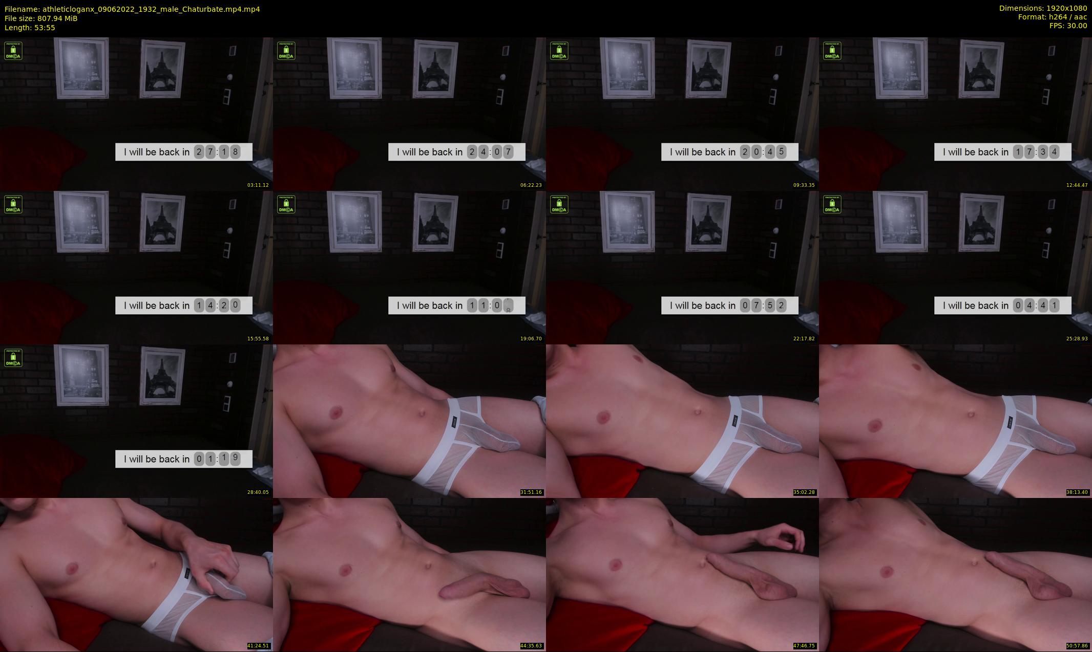 athleticloganx — 54 minute Chaturbate male cam show recording, 1080p, Jun 9, 2022