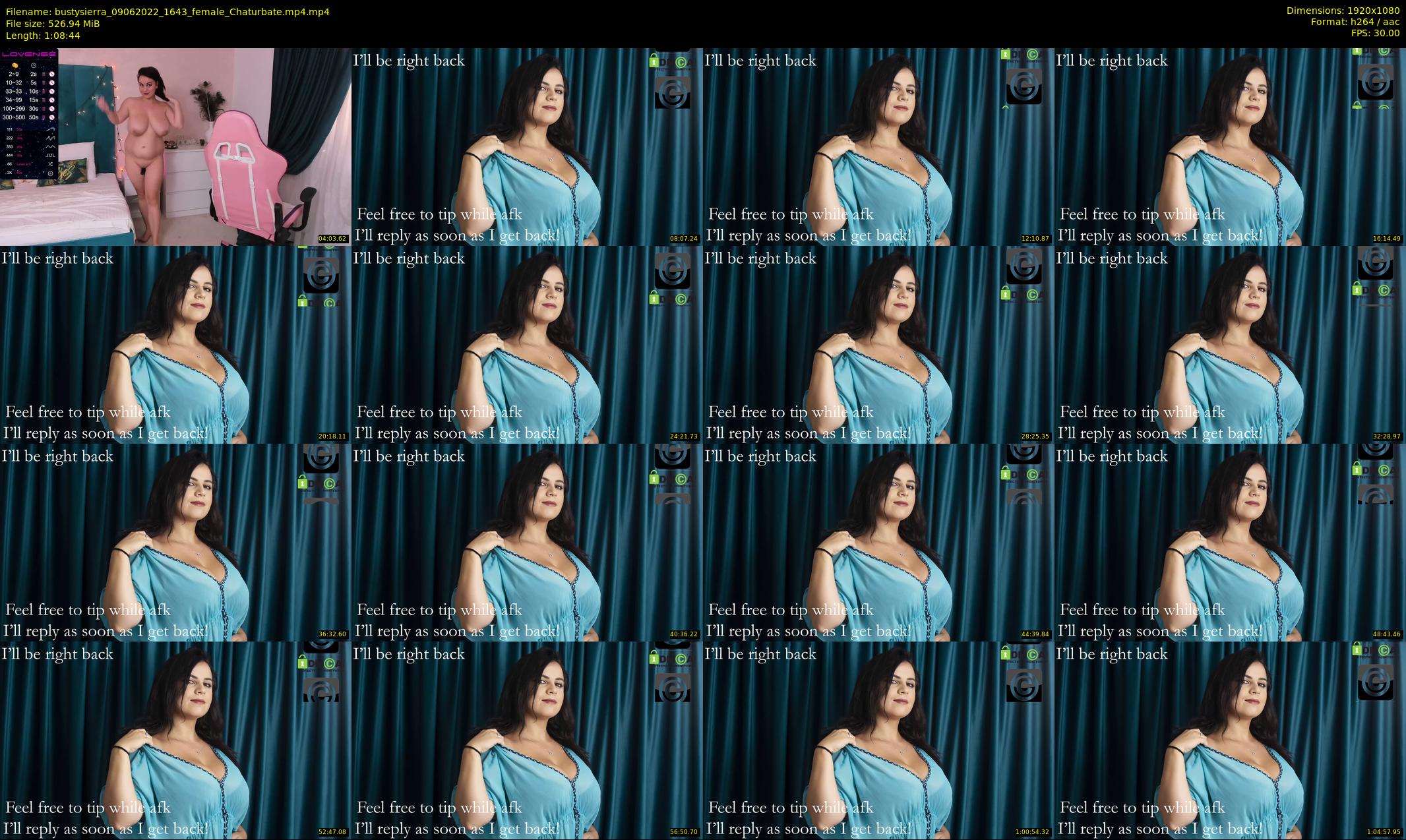 bustysierra — 69 minute Chaturbate female cam show recording, 1080p, Jun 9, 2022