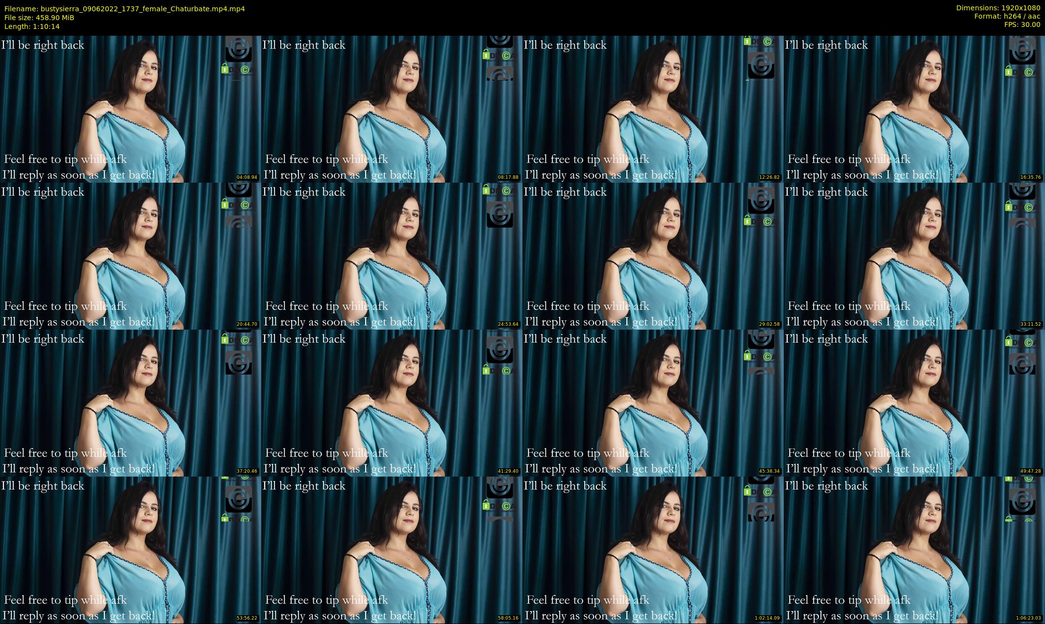 bustysierra — 71 minute Chaturbate female cam show recording, 1080p, Jun 9, 2022