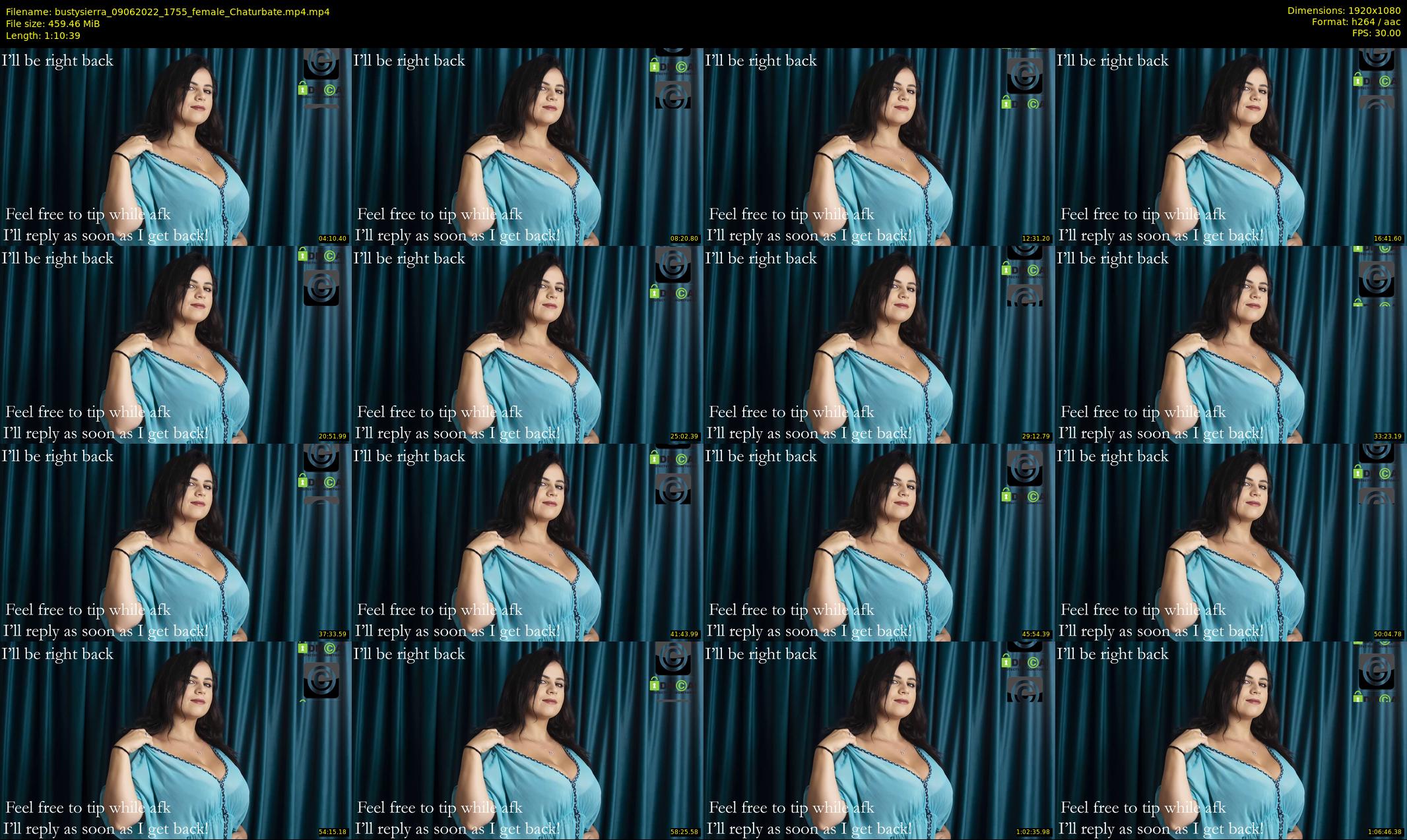 bustysierra — 71 minute Chaturbate female cam show recording, 1080p, Jun 9, 2022
