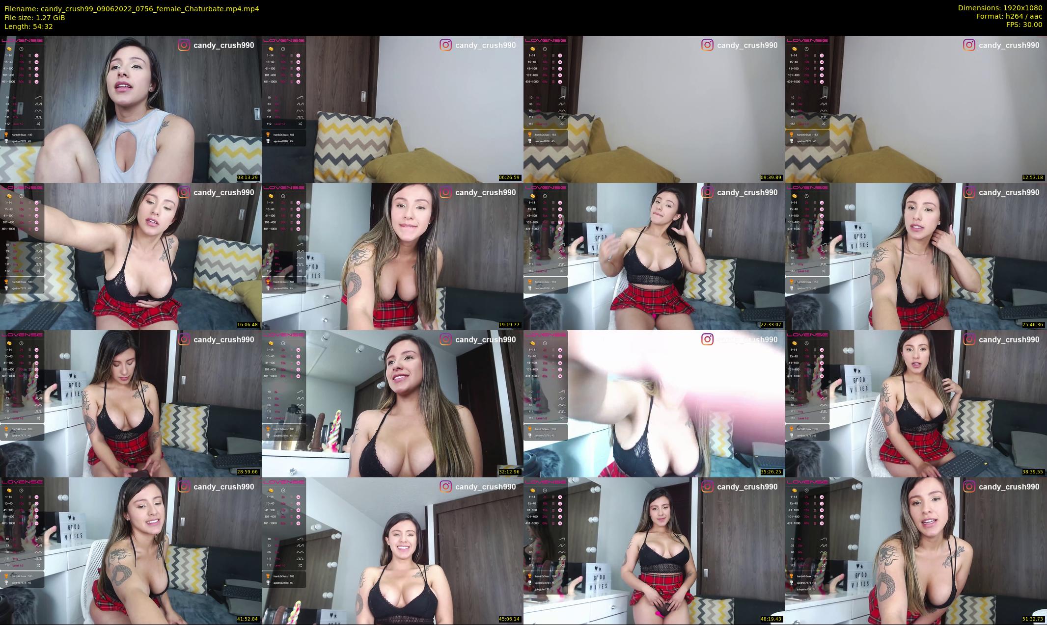 candy_crush99 — 55 minute Chaturbate female cam show recording, 1080p, Jun 9, 2022