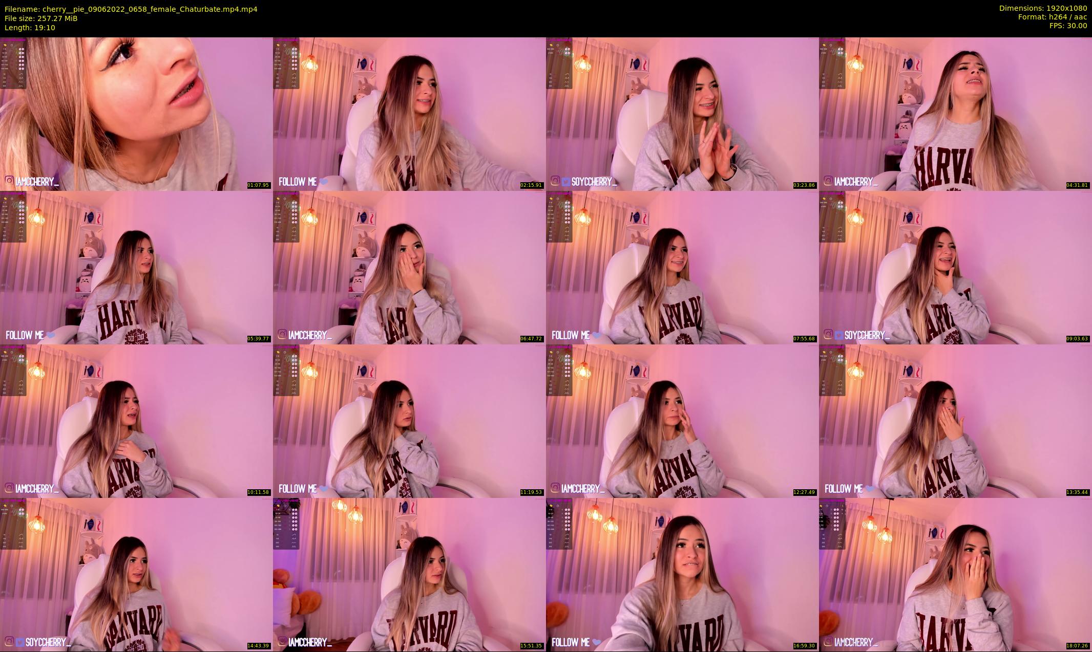 cherry__pie — 20 minute Chaturbate female cam show recording, 1080p, Jun 9, 2022