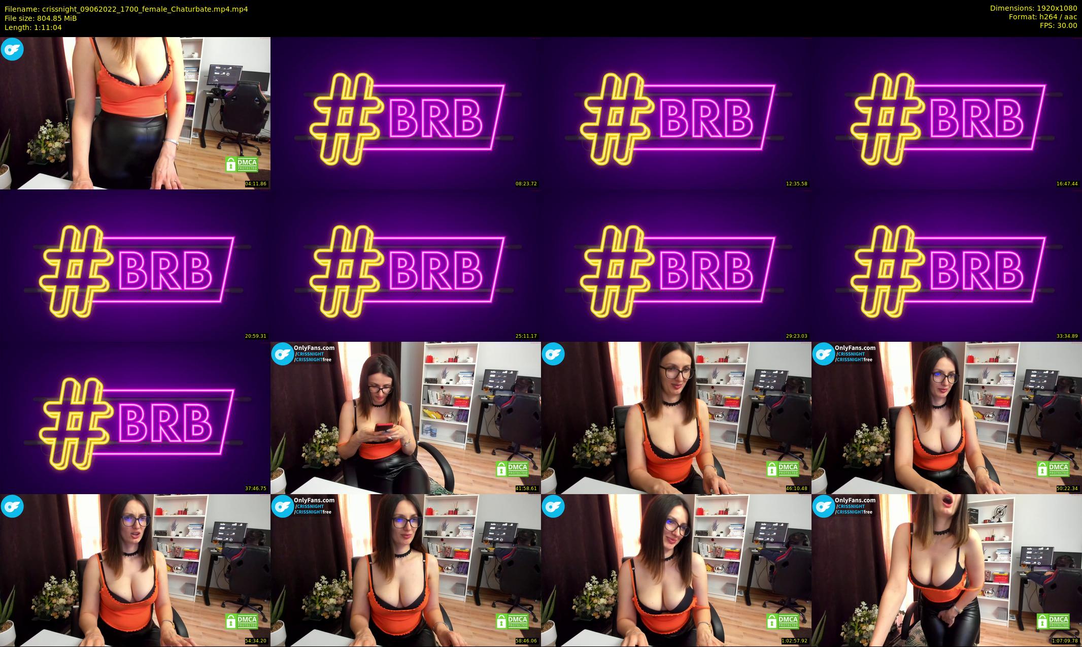 crissnight — 72 minute Chaturbate female cam show recording, 1080p, Jun 9, 2022