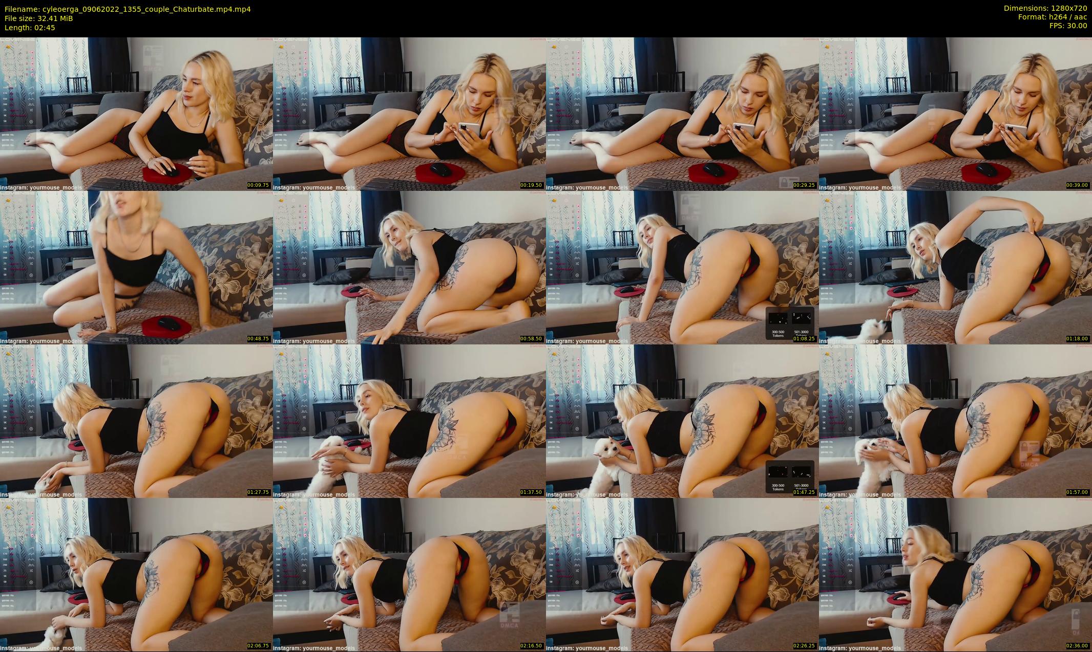 cyleoerga — 3 minute Chaturbate couple cam show recording, 720p, Jun 9, 2022