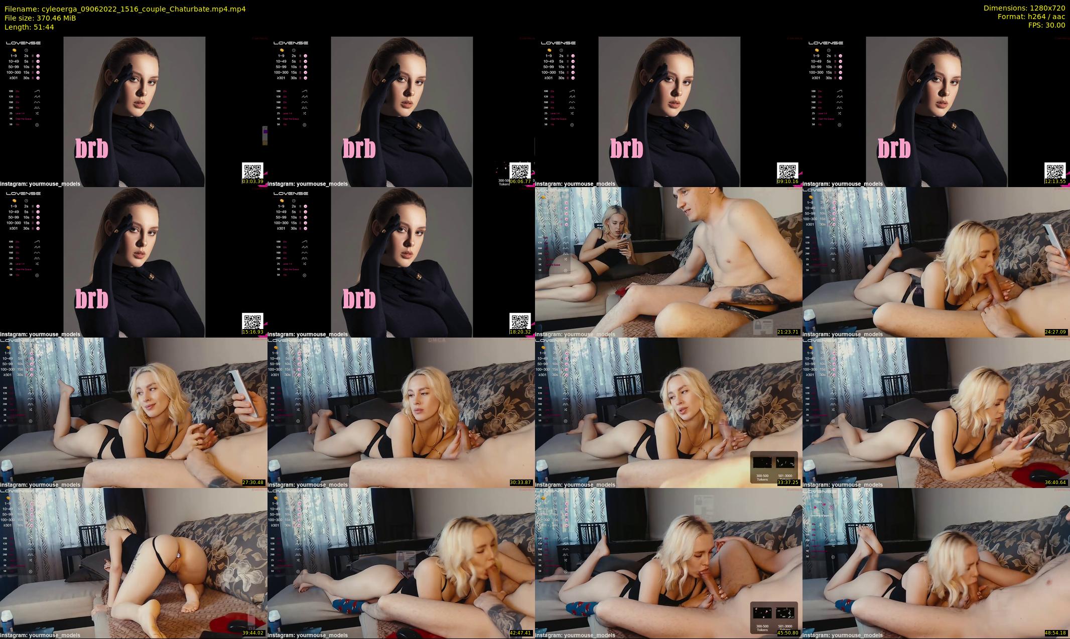 cyleoerga — 52 minute Chaturbate couple cam show recording, 720p, Jun 9, 2022