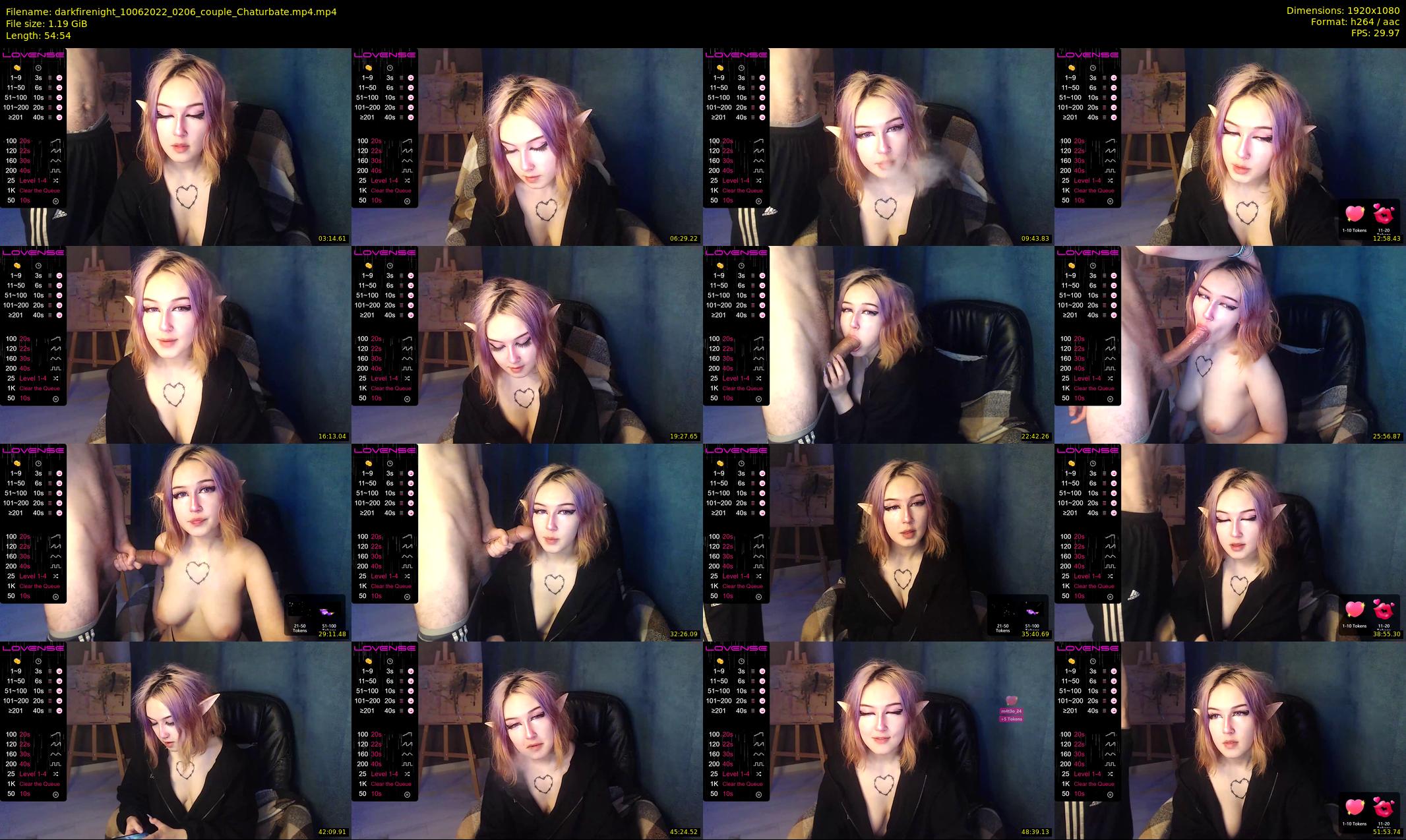 darkfirenight — 55 minute Chaturbate couple cam show recording, 1080p, Jun 10, 2022