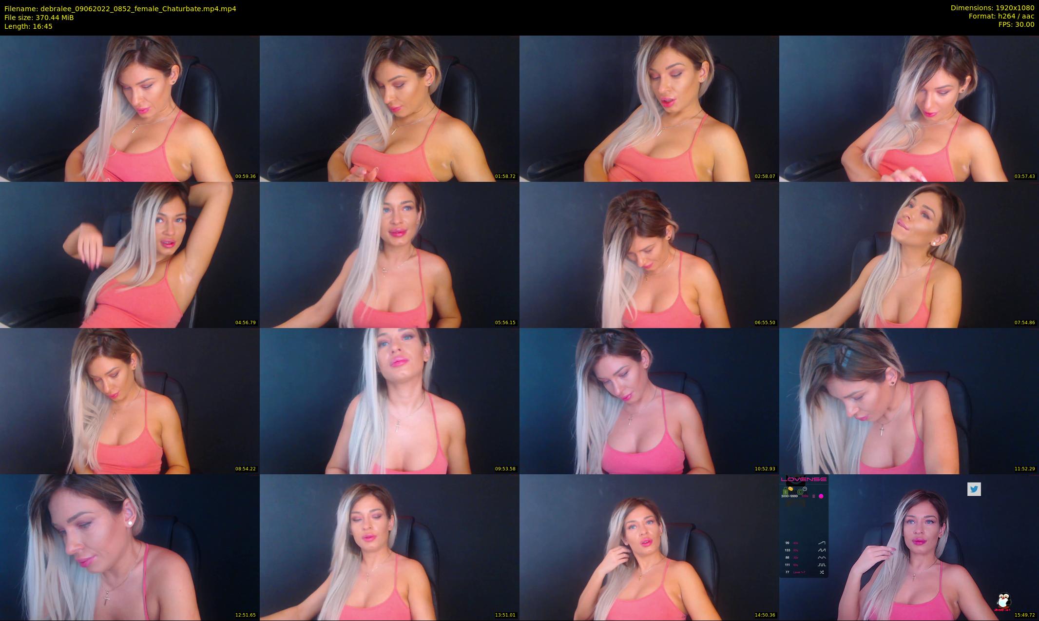 debralee — 17 minute Chaturbate female cam show recording, 1080p, Jun 9, 2022