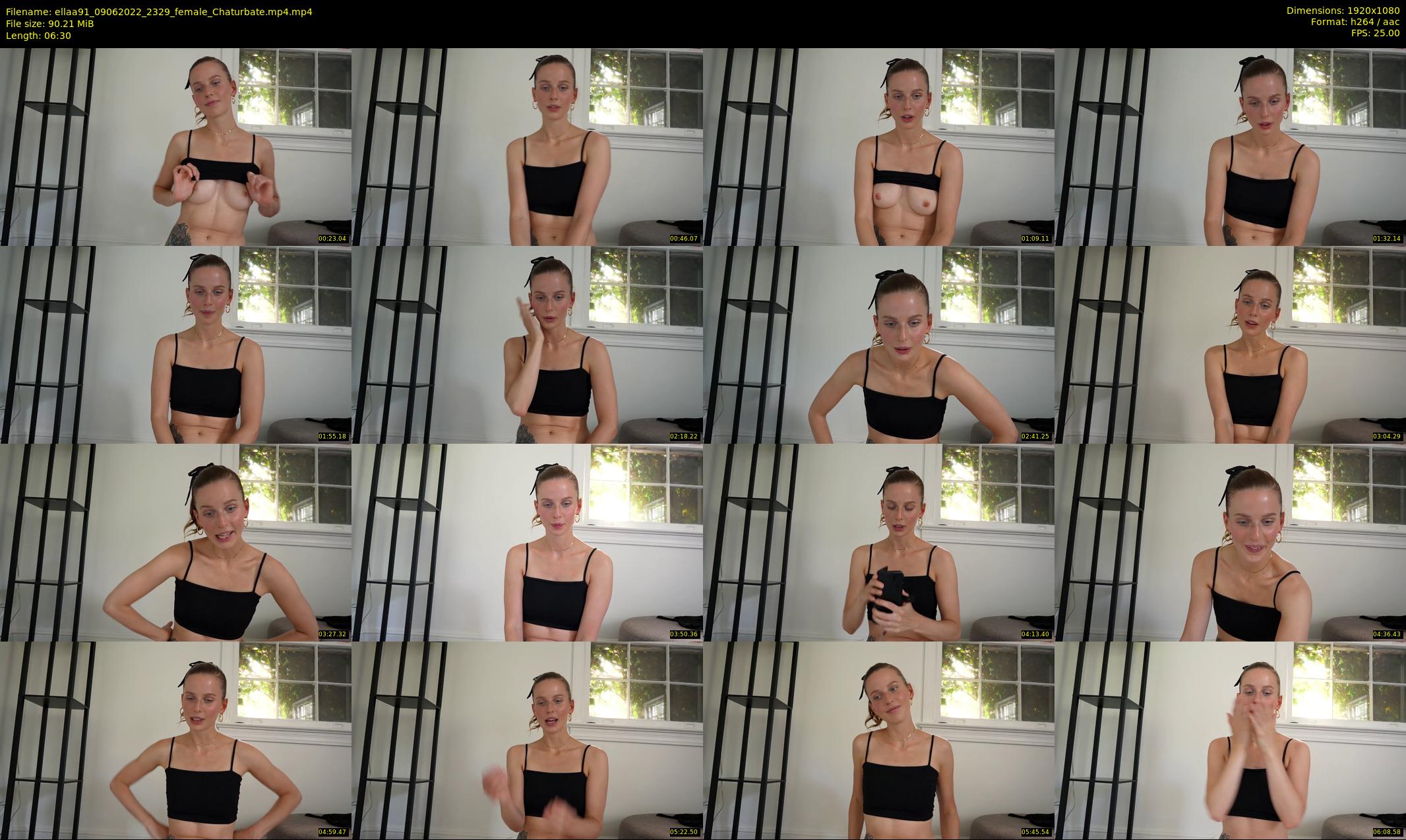 ellaa91 — 7 minute Chaturbate female cam show recording, 1080p, Jun 9, 2022