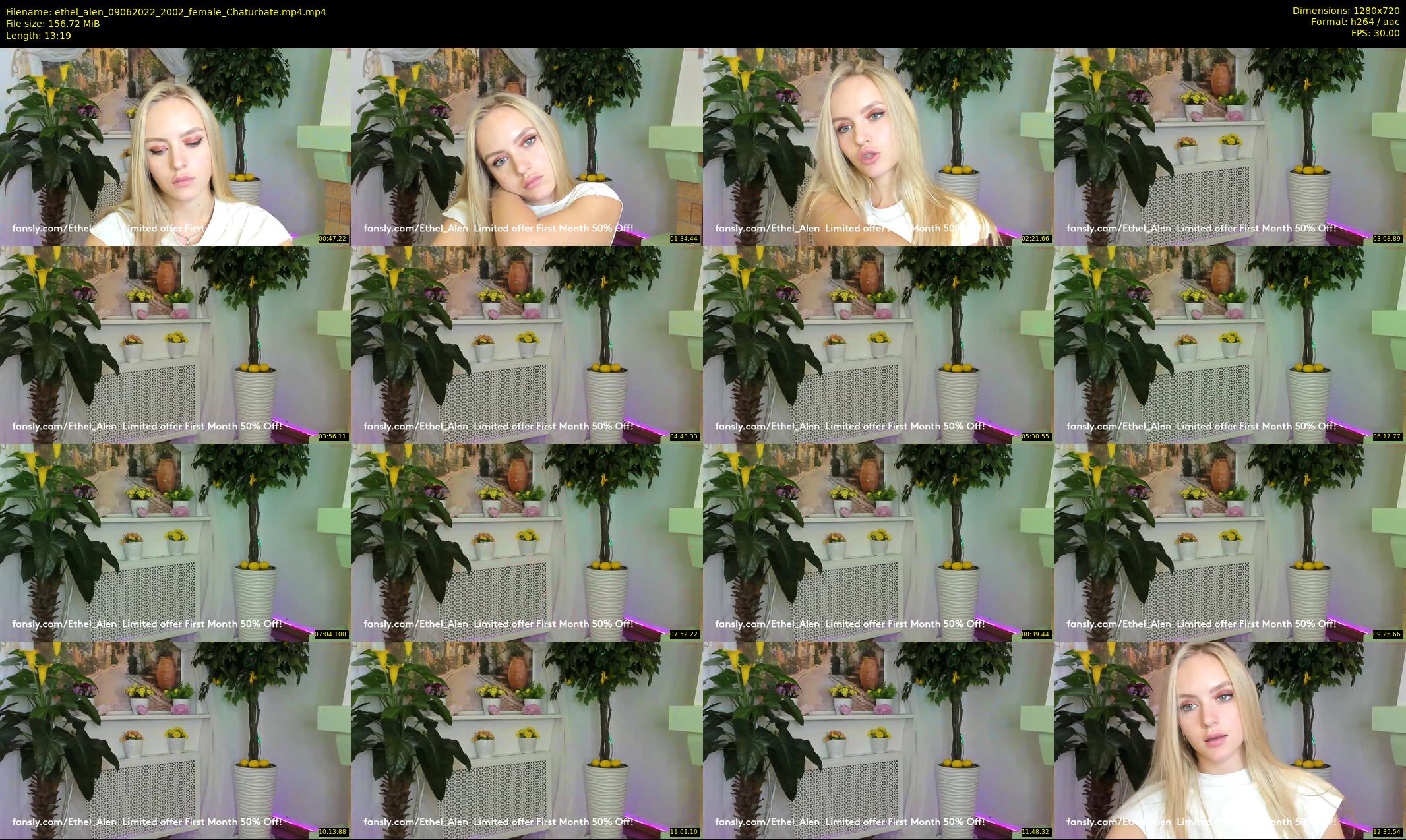 ethel_alen — 14 minute Chaturbate female cam show recording, 720p, Jun 9, 2022