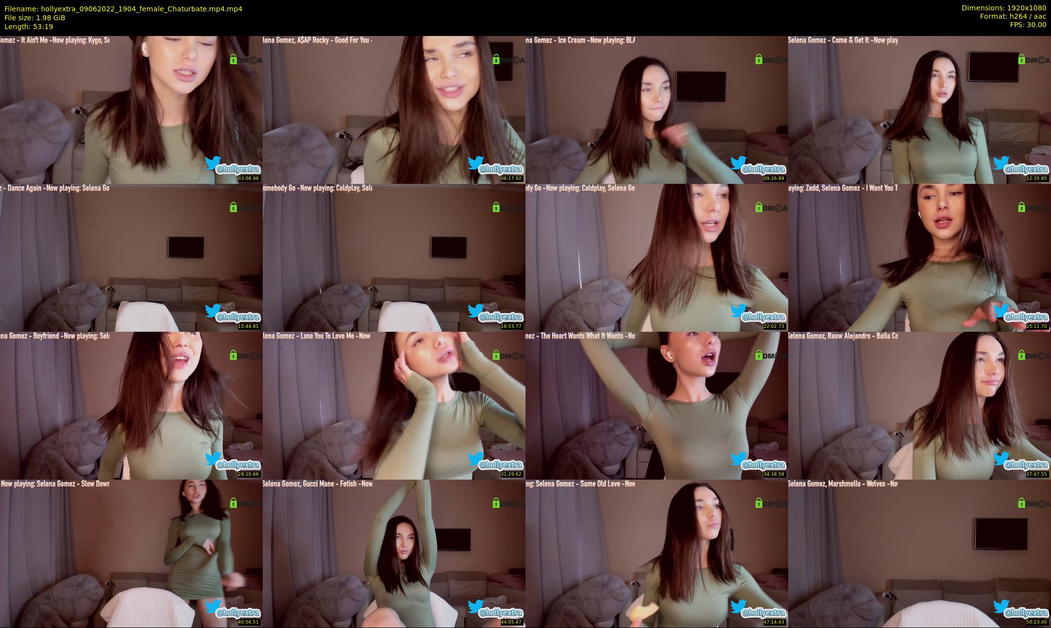 hollyextra — 54 minute Chaturbate female cam show recording, 1080p, Jun 9, 2022