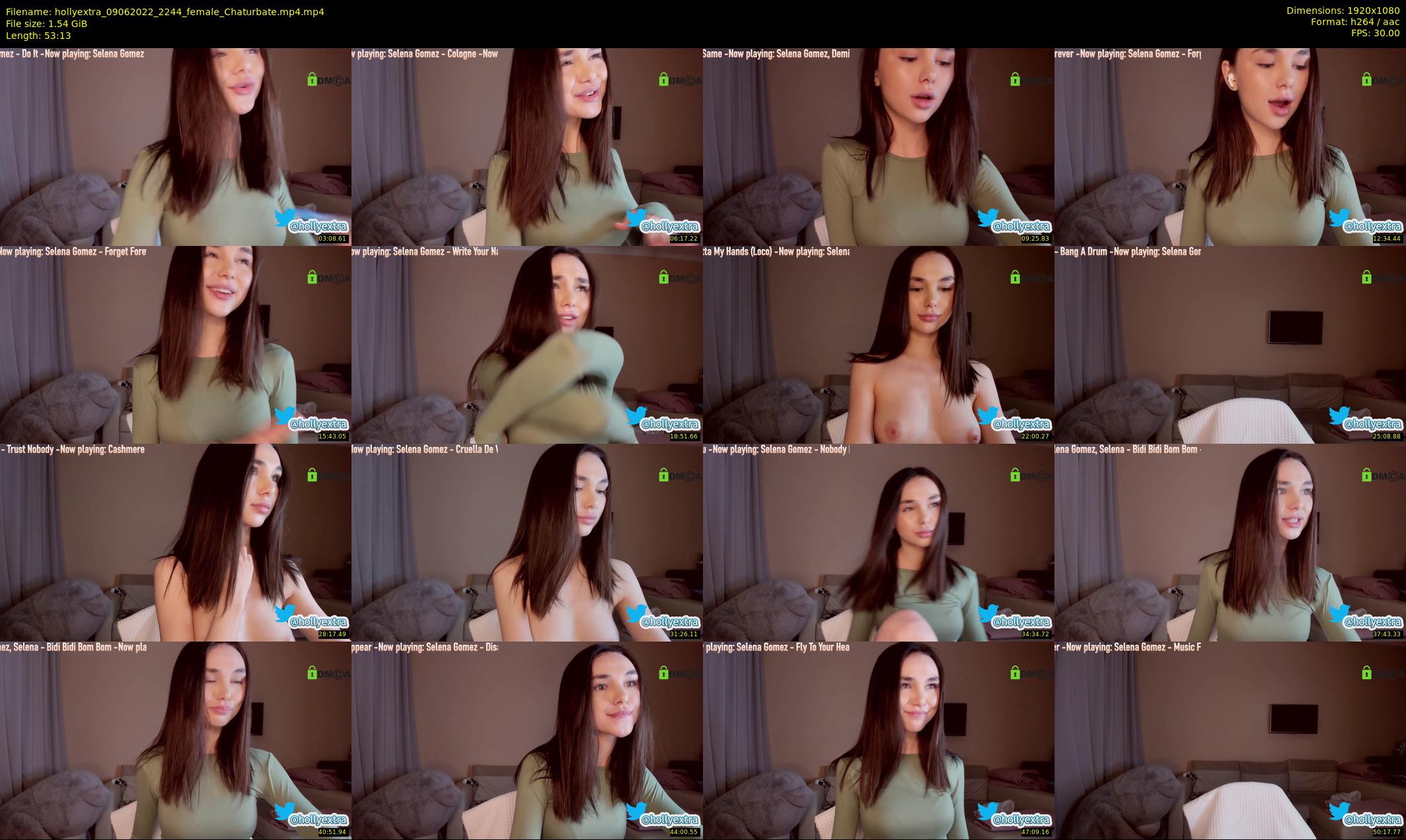 hollyextra — 54 minute Chaturbate female cam show recording, 1080p, Jun 9, 2022